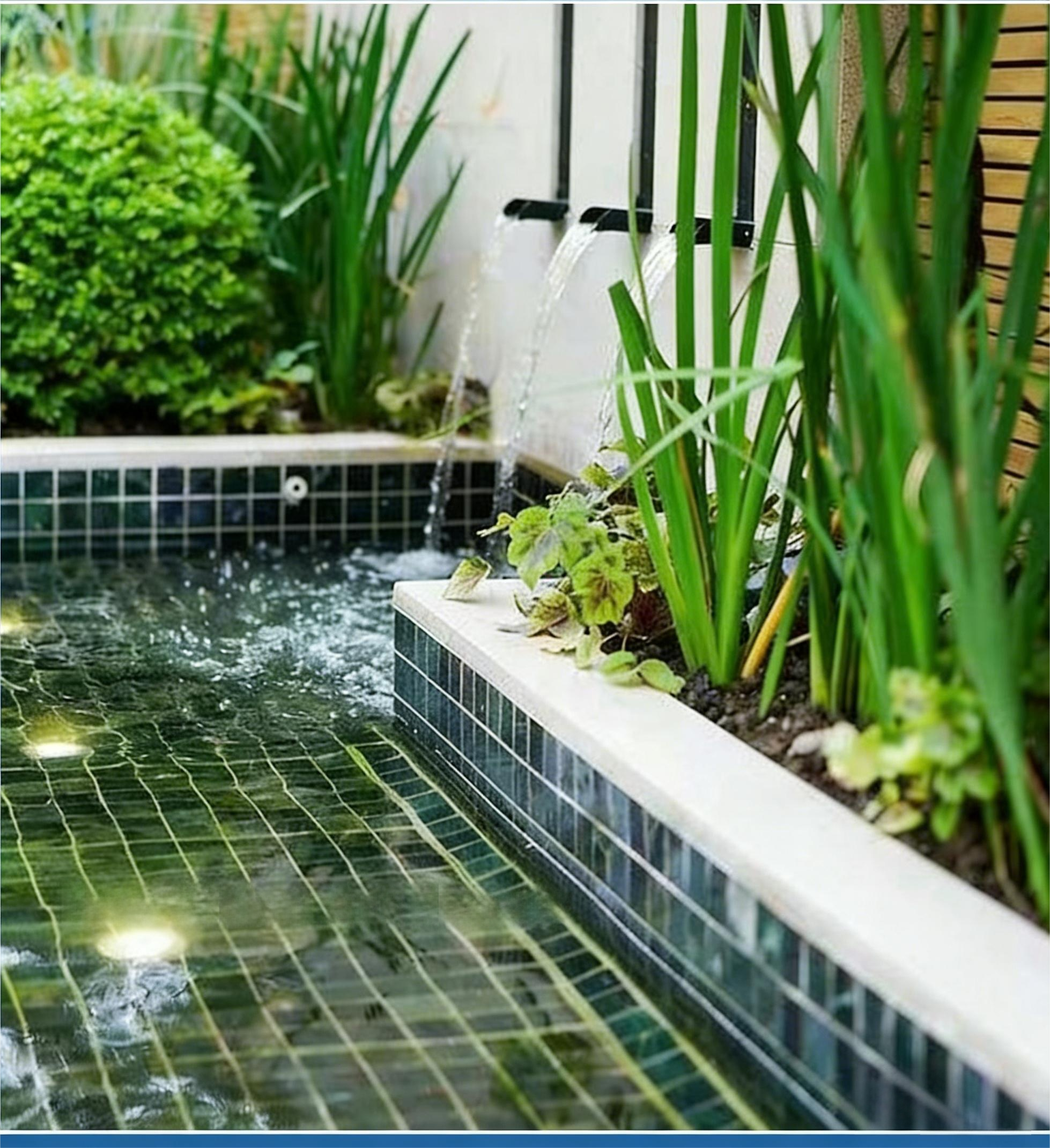 Stone mosaic tiles, small pieces of bathroom, bath pool, swimming pool, large flower green pool, fish pool, marble retro style - Tile(Small Stone) / Pool Tiles / Specialized Outdoor Tiles | CHEERFUL Kenya image 12 detail view