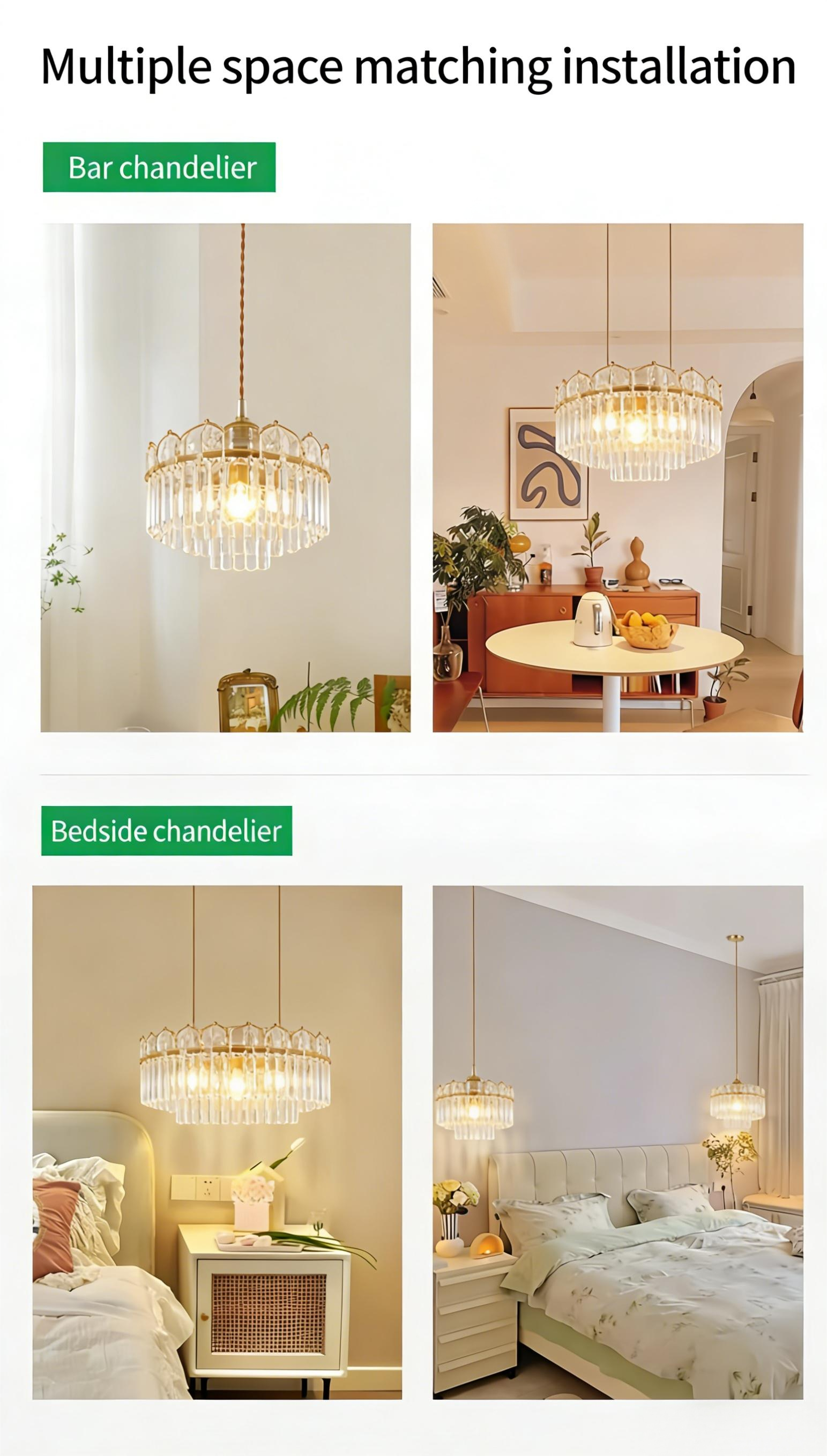 Hallway Lighting, Corridor Lighting, Modern Minimalist Style, Staircase Entrance Hall, Balcony Lighting, French Crystal Chandelier, Small Pendant Light (P271) - Lighting Fixtures | CHEERFUL Kenya image 9 detail view
