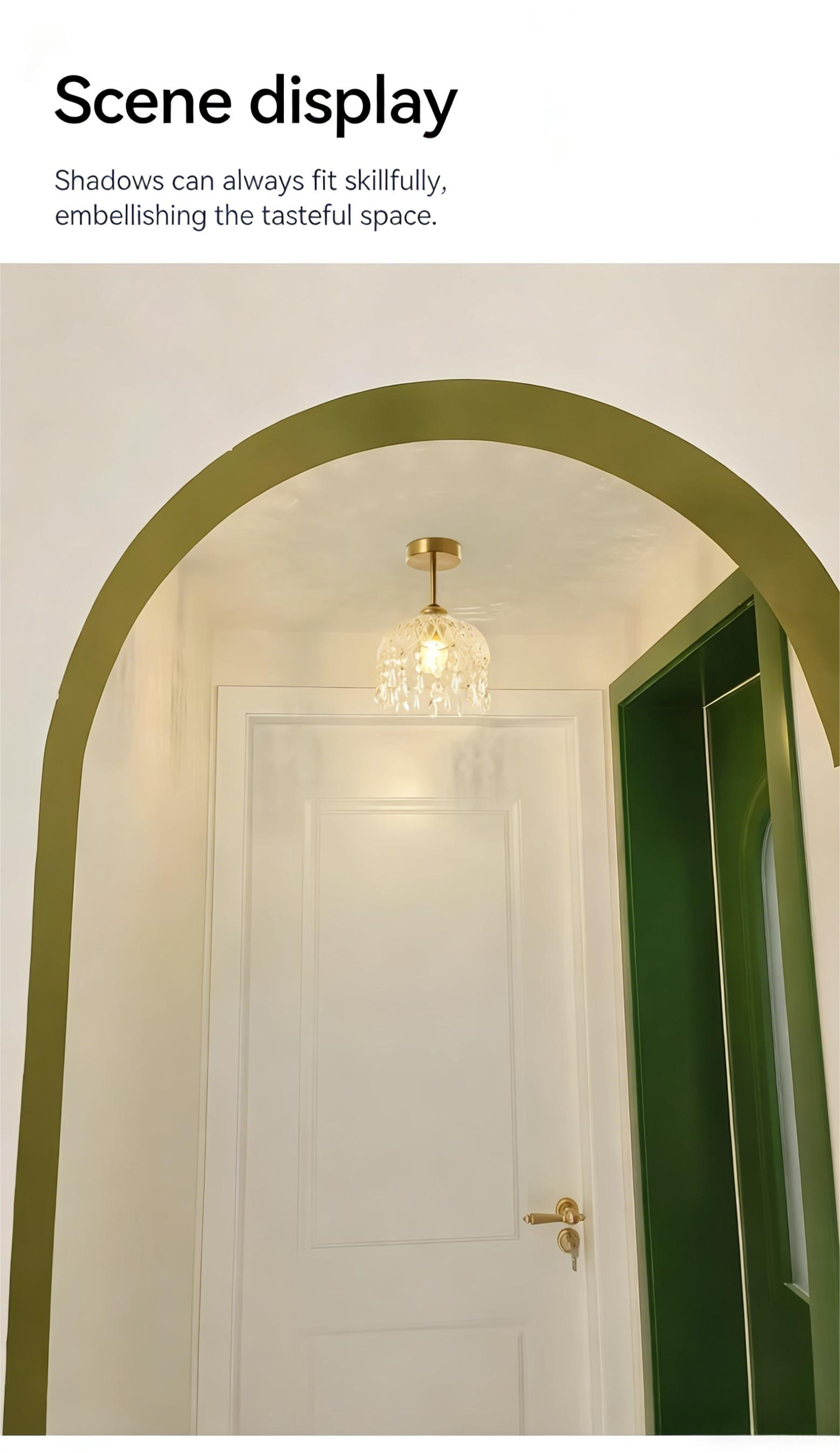 Hallway Lighting, Corridor Lighting, Modern Minimalist Style, Staircase Entrance Hall, Balcony Lighting, French Crystal Chandelier, Small Pendant Light (P271) - Lighting Fixtures | CHEERFUL Kenya image 13 detail view