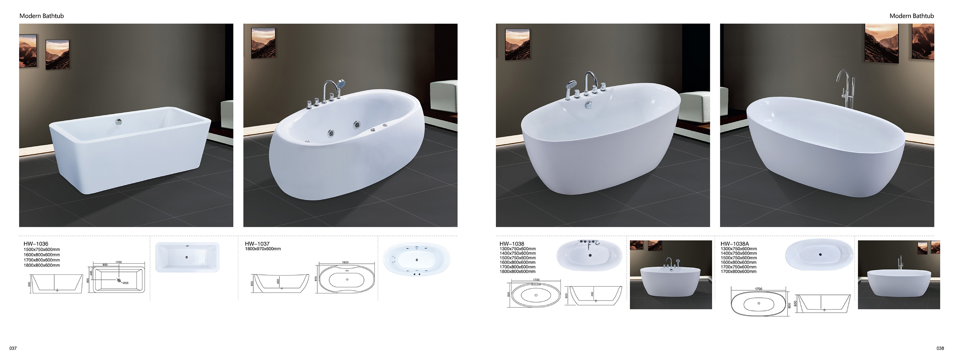 Bathtub - Modern Bathtub Series - Sanitary Ware | CHEERFUL Kenya image 16 detail view