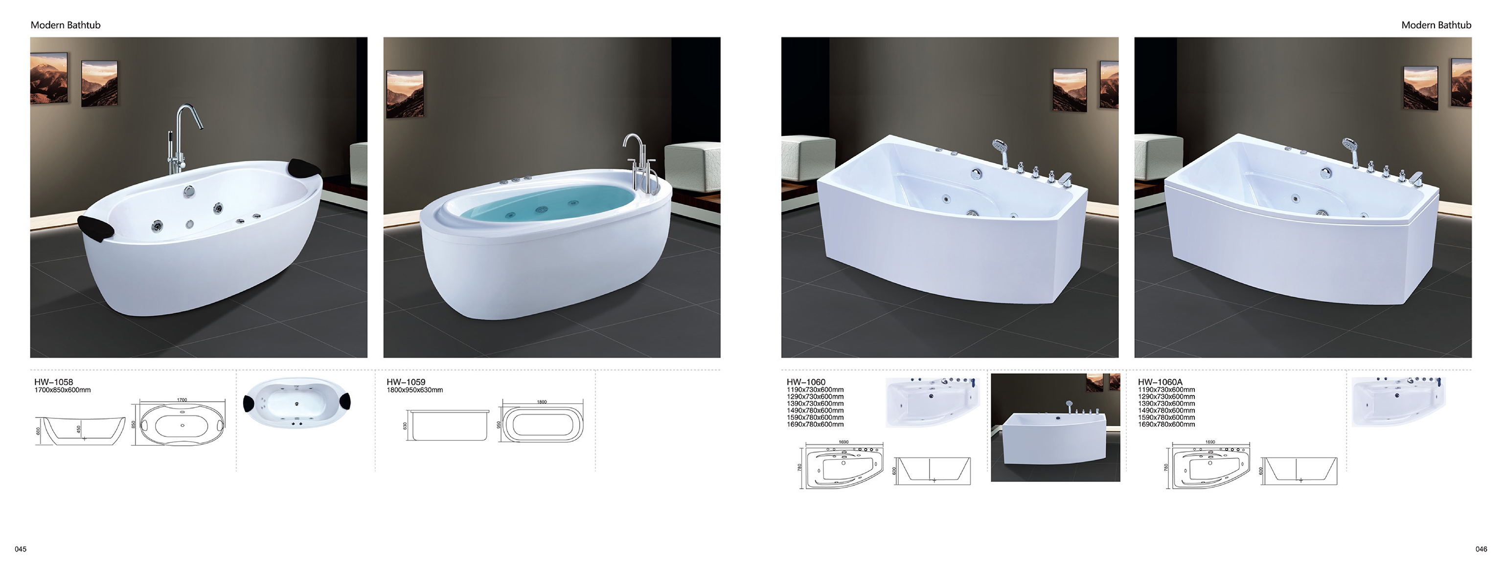 Bathtub - Modern Bathtub Series - Sanitary Ware | CHEERFUL Kenya image 20 detail view