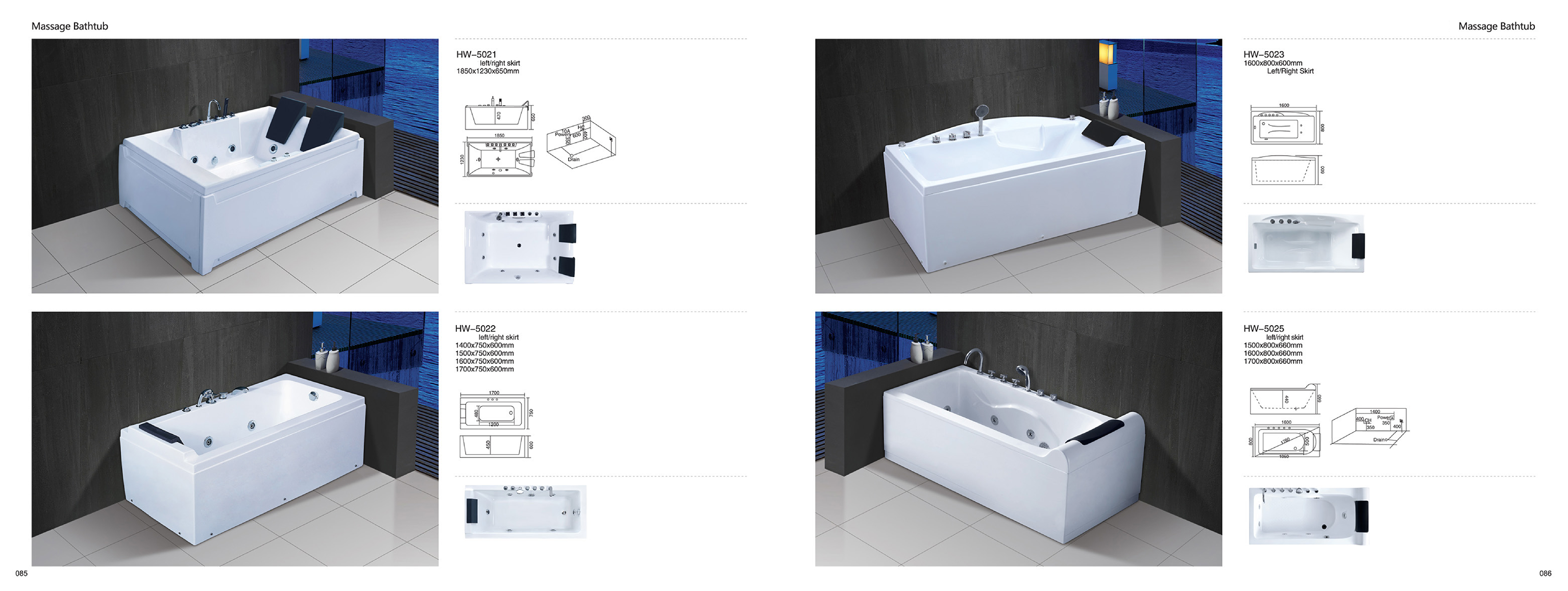 Massage Bathtub - Sanitary Ware | CHEERFUL Kenya image 5 detail view