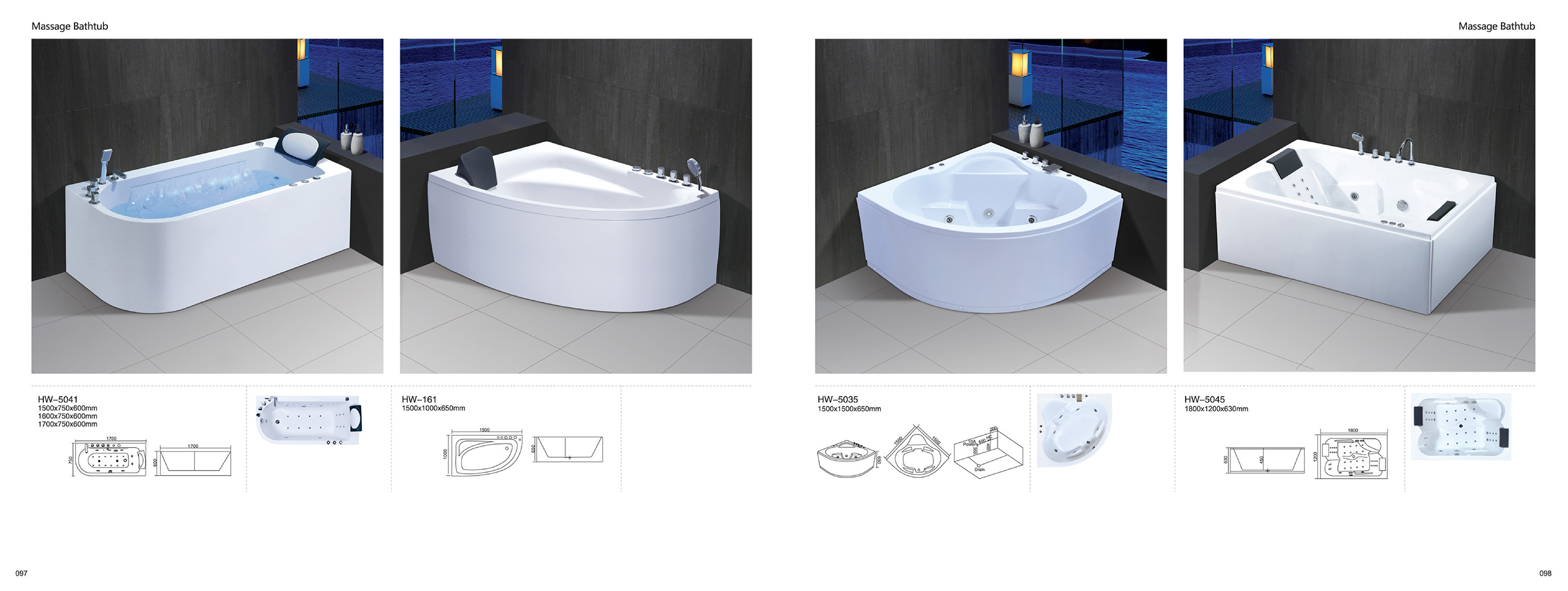 Massage Bathtub - Sanitary Ware | CHEERFUL Kenya image 11 detail view