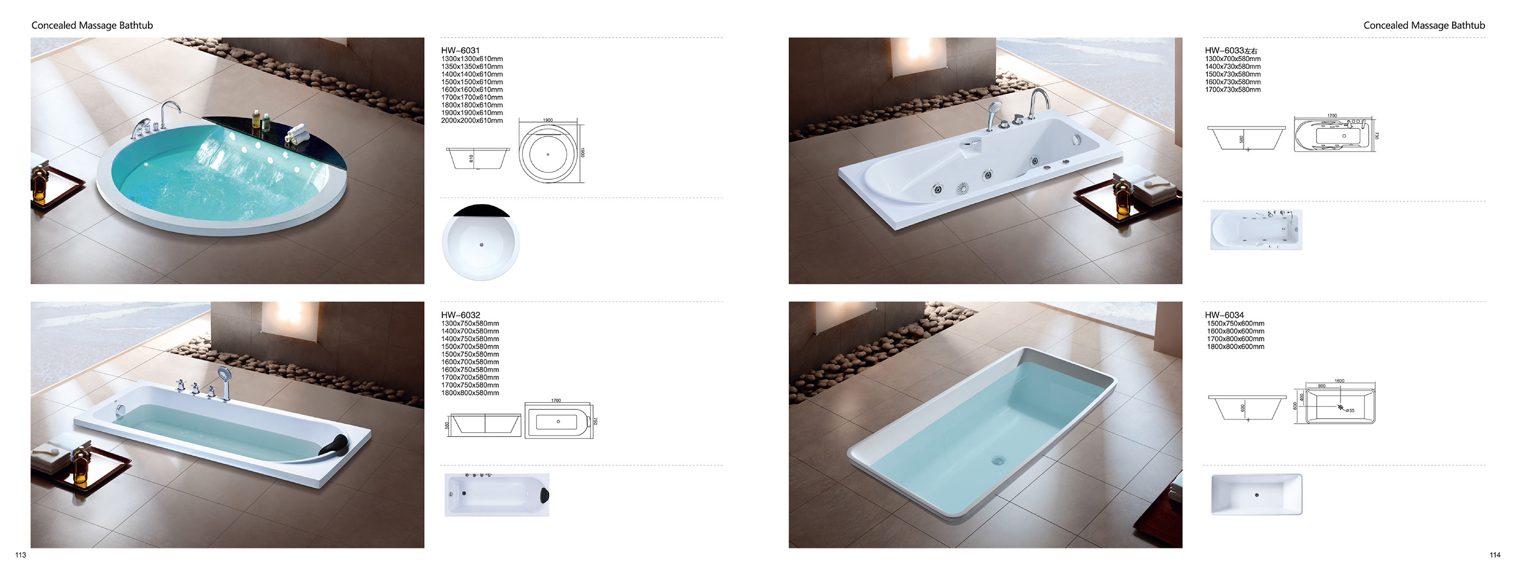 Concealed Massage Bathtub - Sanitary Ware | CHEERFUL Kenya image 8 detail view