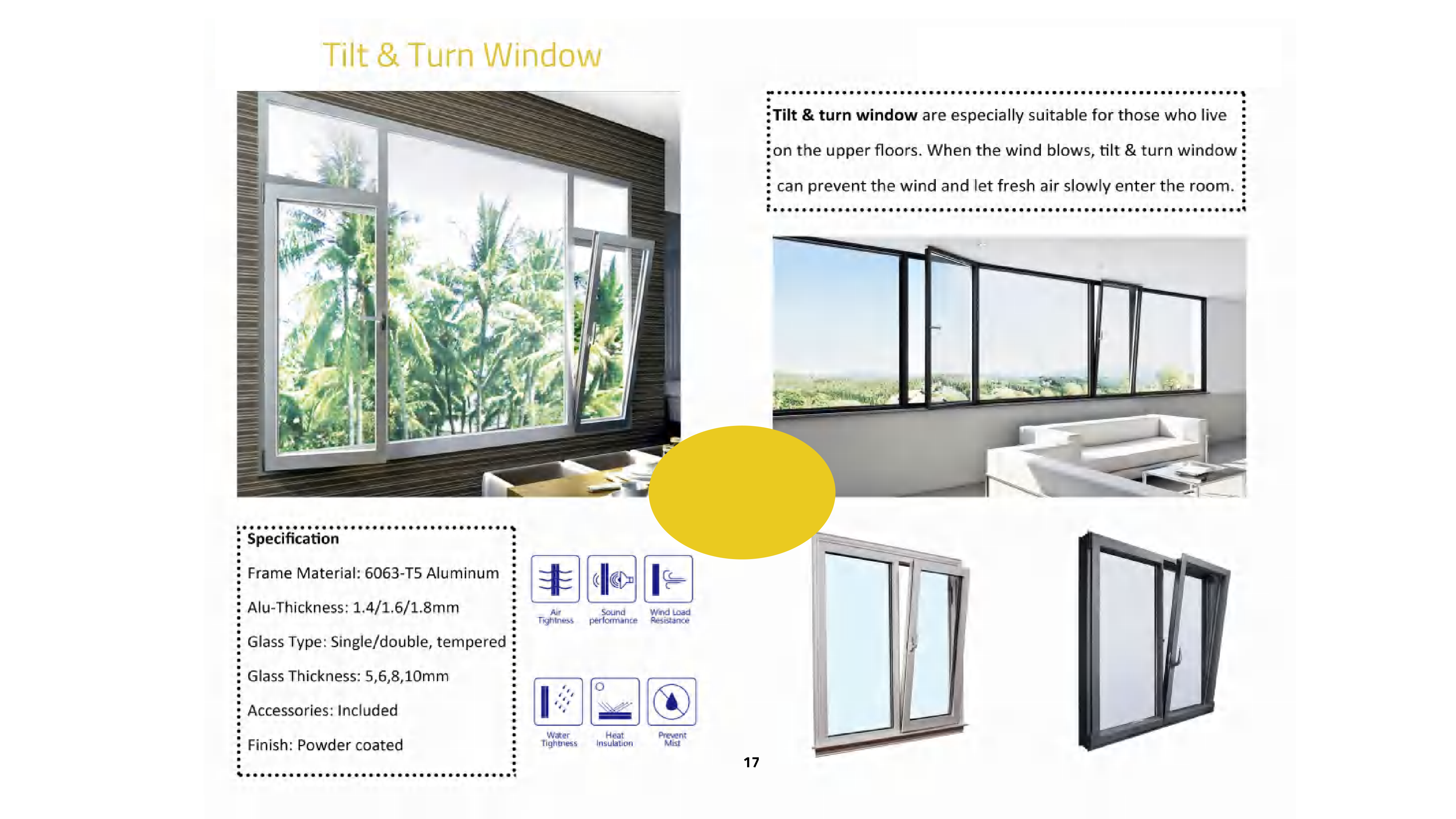 Tilt & Turn/Louver/Skylight Window - Door/Window | CHEERFUL Kenya detail view