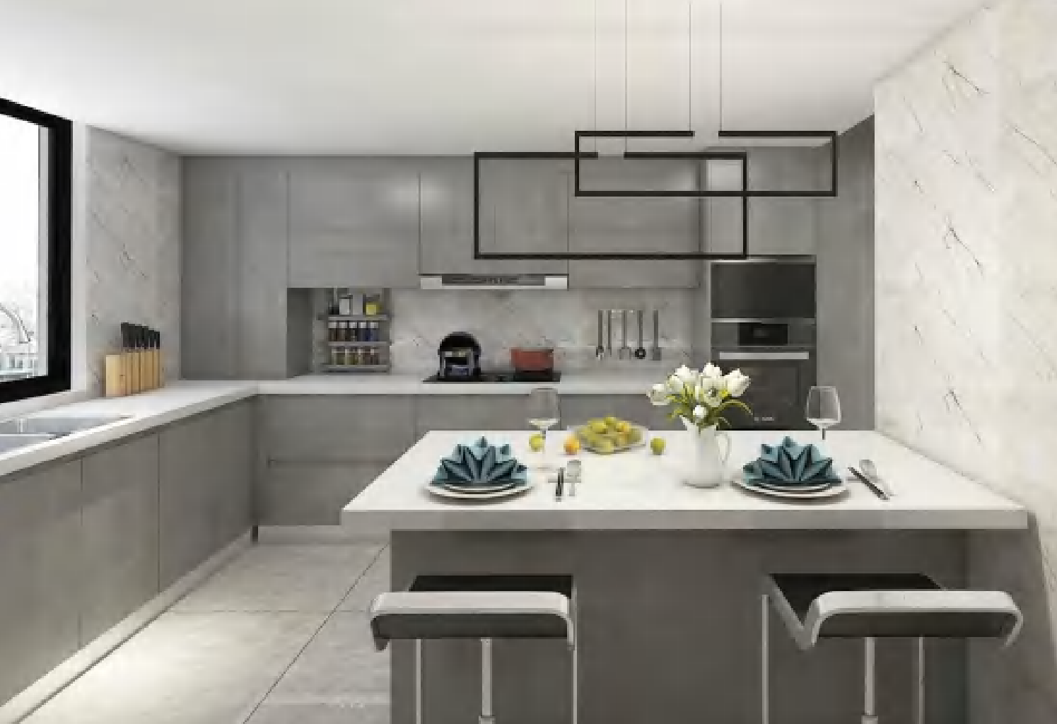 Melamine Kitchen - Custom Kitchen Cabinets & Countertop | CHEERFUL Kenya image 4