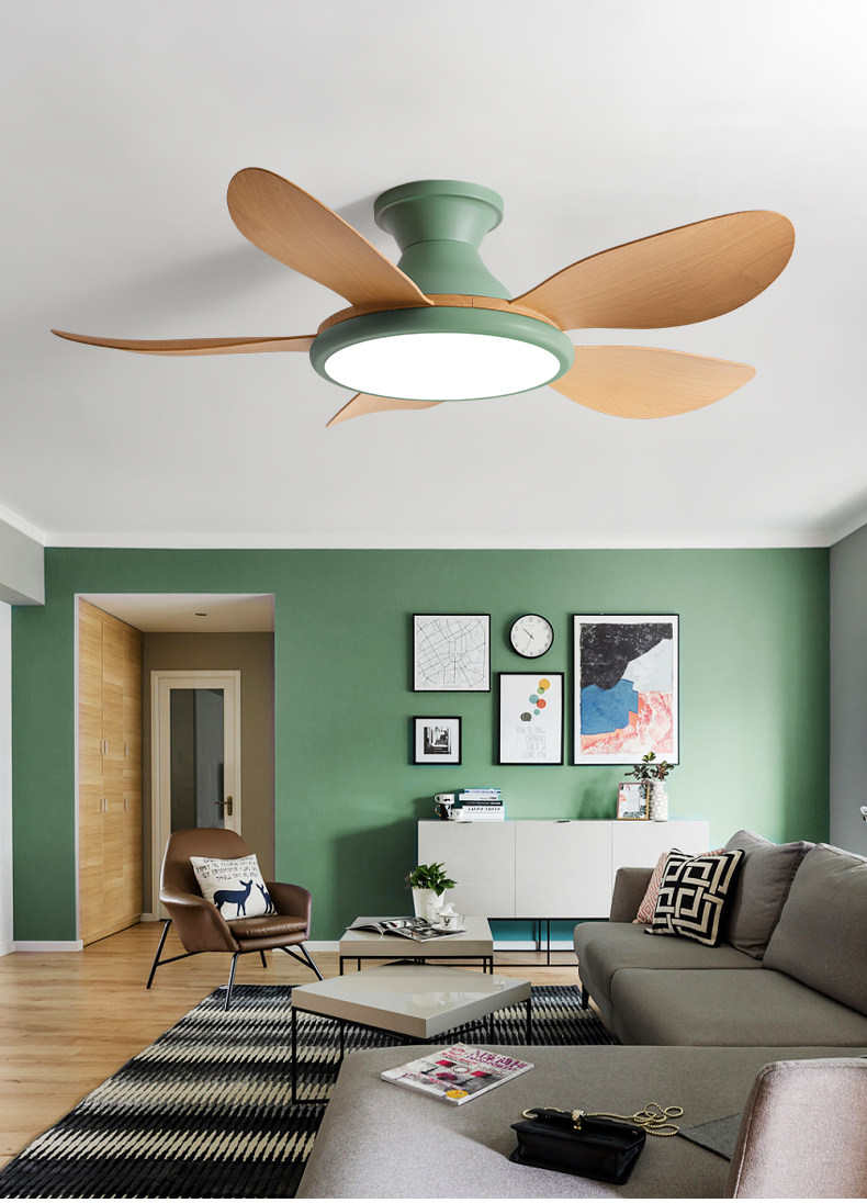 Household ceiling fan light, living room bedroom variable frequency electric integrated fan pendant light - Ceiling Fans | CHEERFUL Kenya image 10 detail view