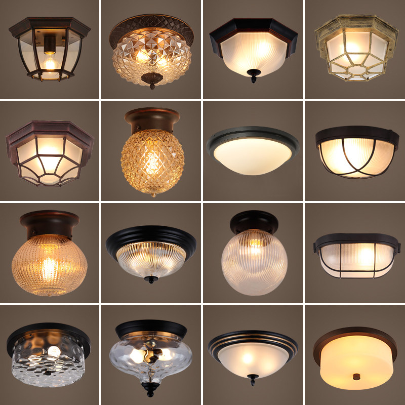 American ceiling light, European creative retro industrial style balcony corridor hallway foyer bedroom dining room lighting fixtures - Lighting Fixtures | CHEERFUL Kenya
