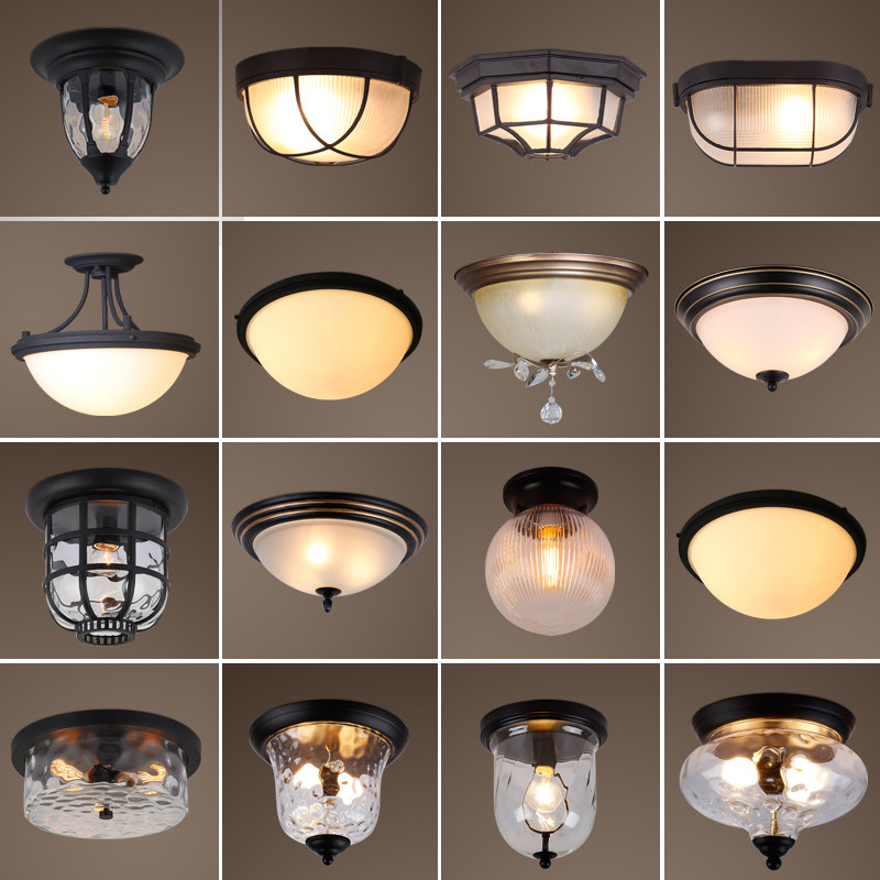 American ceiling light, European creative retro industrial style balcony corridor hallway foyer bedroom dining room lighting fixtures - Lighting Fixtures | CHEERFUL Kenya image 2