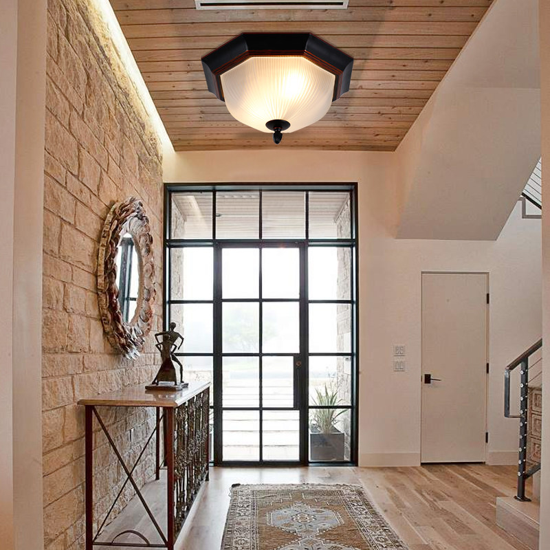 American ceiling light, European creative retro industrial style balcony corridor hallway foyer bedroom dining room lighting fixtures - Lighting Fixtures | CHEERFUL Kenya image 4