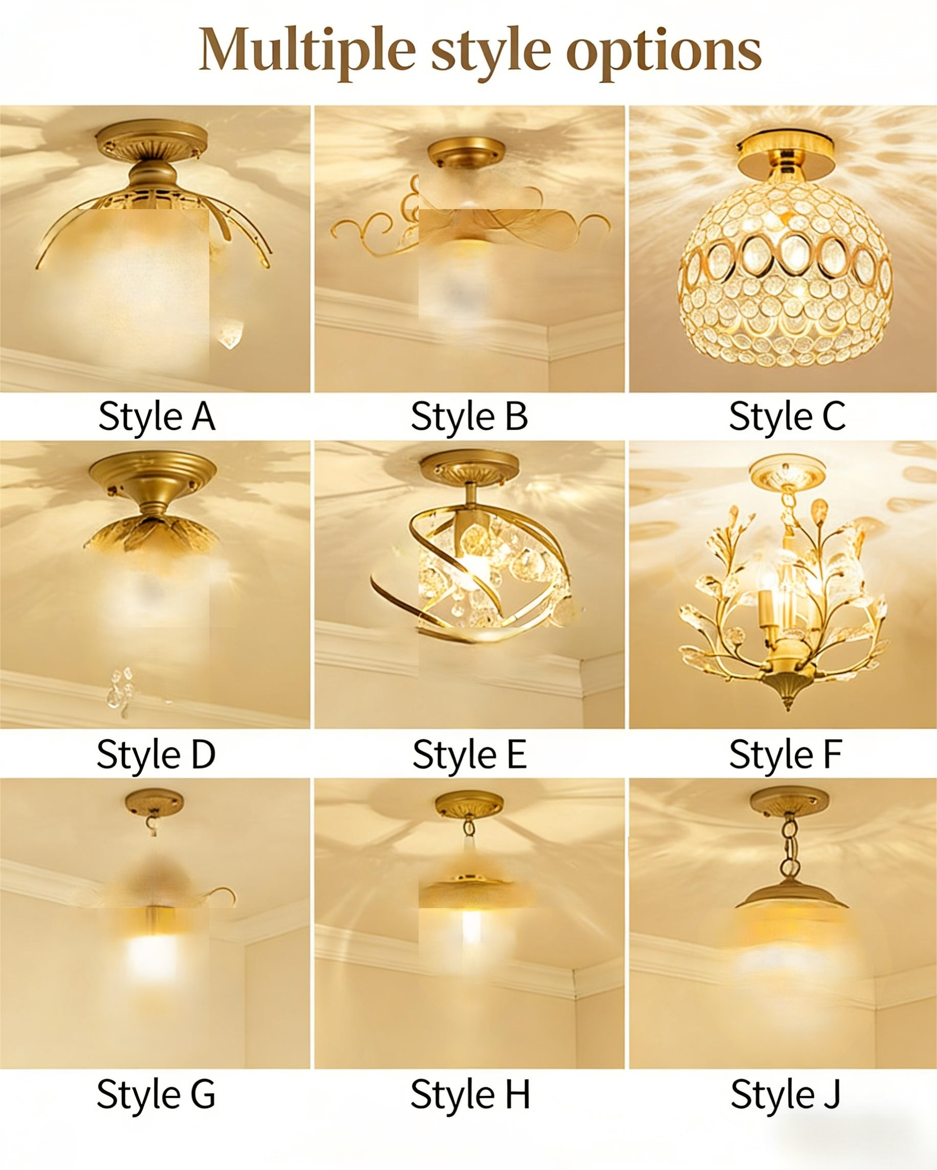American style pendant lights, balcony hallway entrance lights, European style crystal pendant lights - Lighting Fixtures | CHEERFUL Kenya image 3 detail view