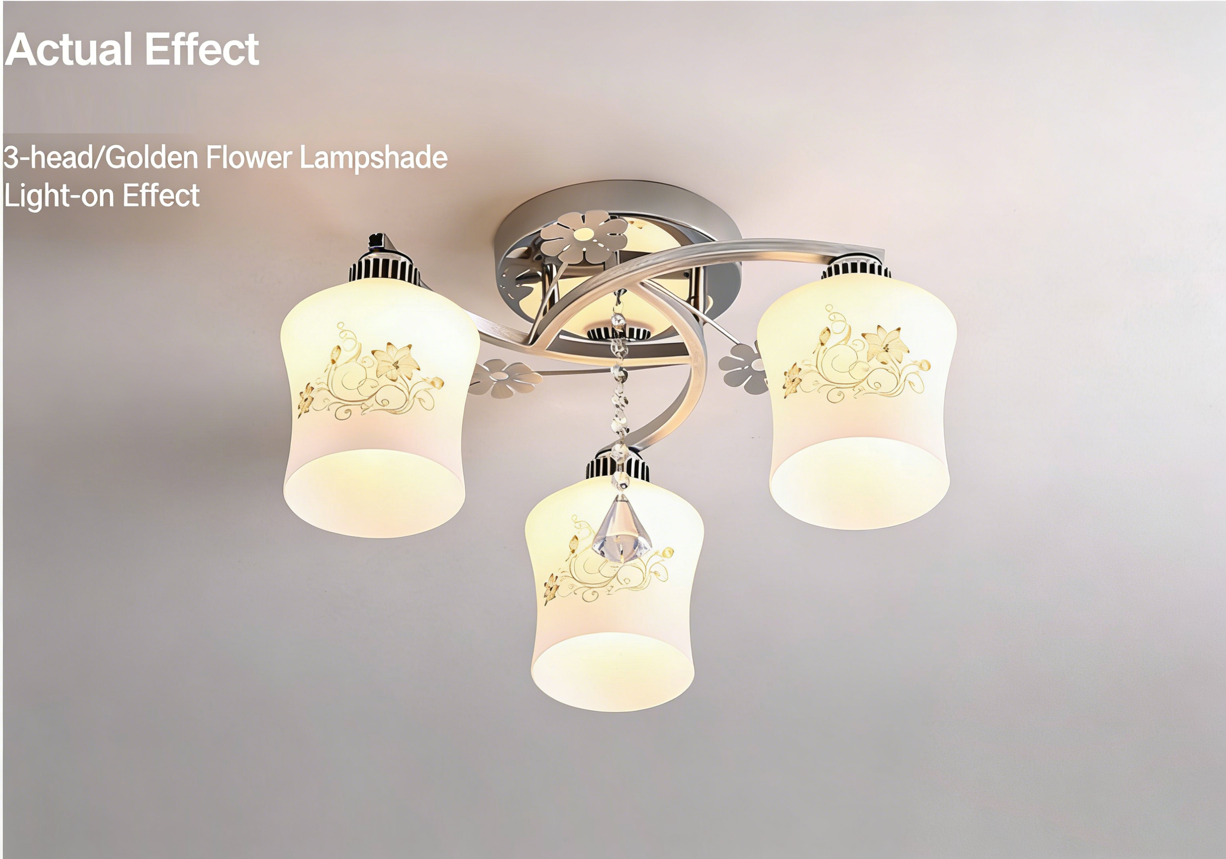 Bedroom lights, small living room lights, dining room pendant lights, three headed LED lights with replaceable bulbs - Lighting Fixtures | CHEERFUL Kenya image 2 detail view