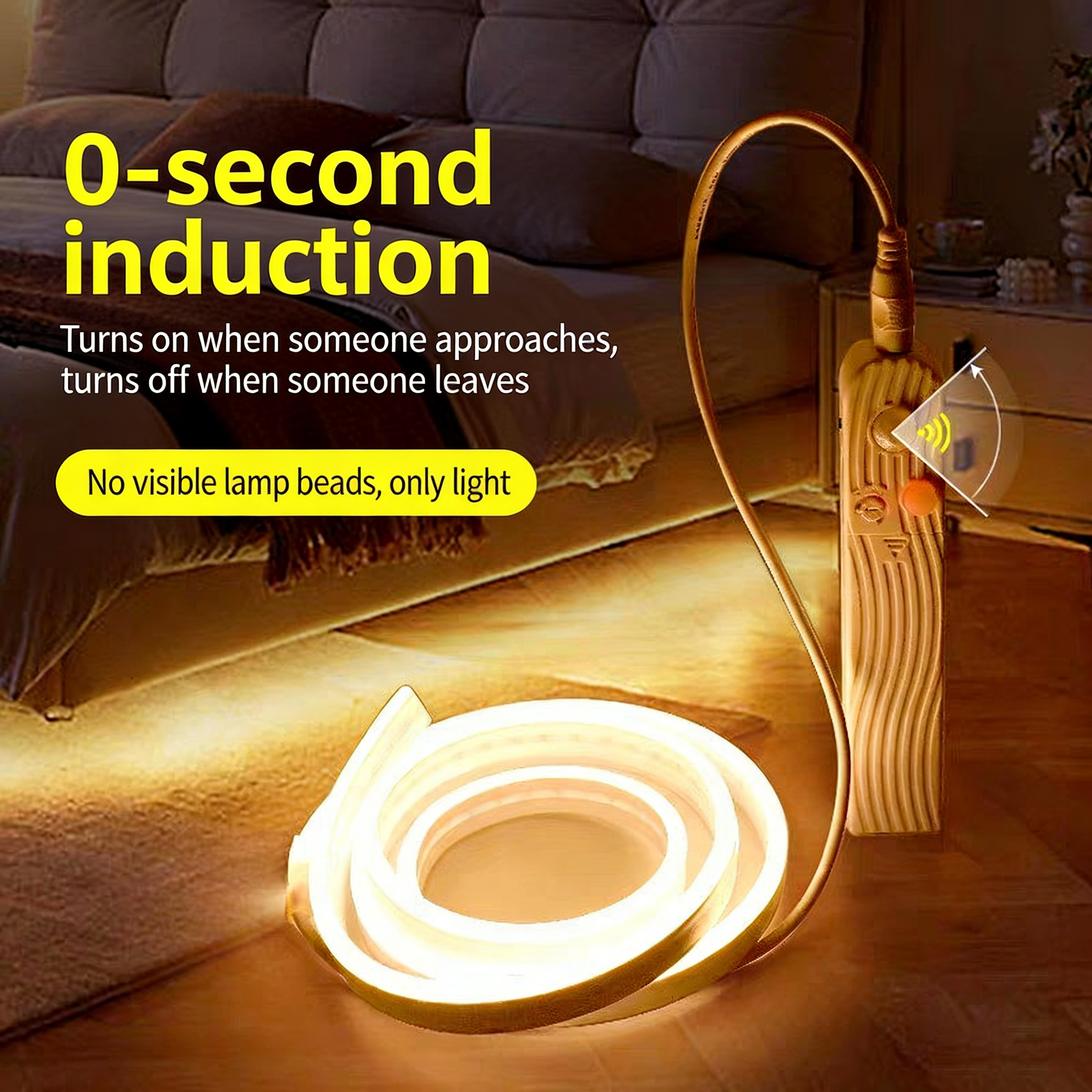 Intelligent sensing non spot neon light strip, human body sensing LED cabinet light strip battery box - Lighting Fixtures | CHEERFUL Kenya image 2