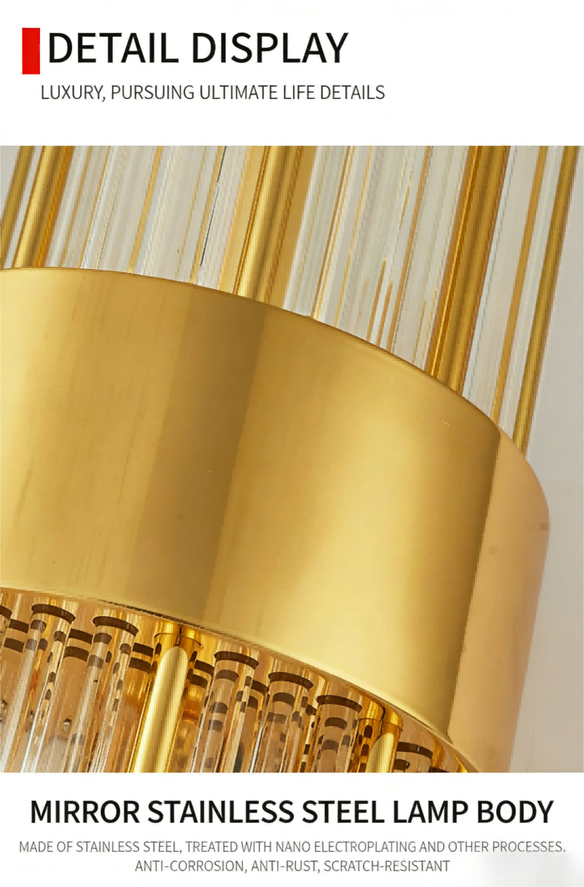Postmodern minimalist high-end crystal wall lamp, Nordic living room hallway light, bedroom bedside lamp - Lighting Fixtures | CHEERFUL Kenya image 5 detail view