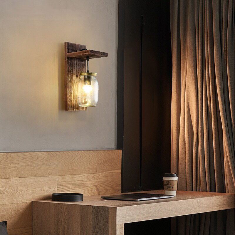 Chinese retro nostalgic boat wooden wall lamp, restaurant creative balcony corridor antique tea room decorative wall lamp - Lighting Fixtures | CHEERFUL Kenya image 3