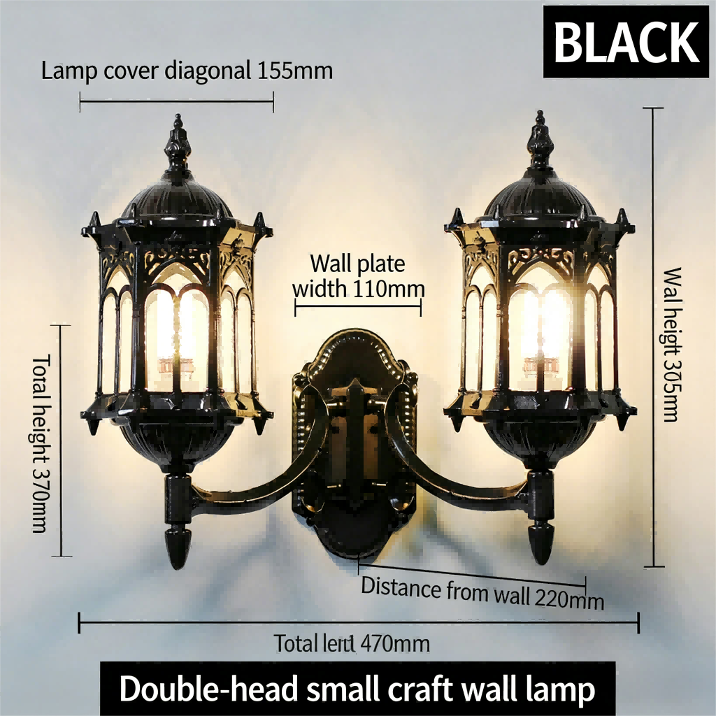 Retro outdoor wall lamp waterproof gate fence light balcony light villa column wall lamp courtyard lighting - Lighting Fixtures | CHEERFUL Kenya detail view