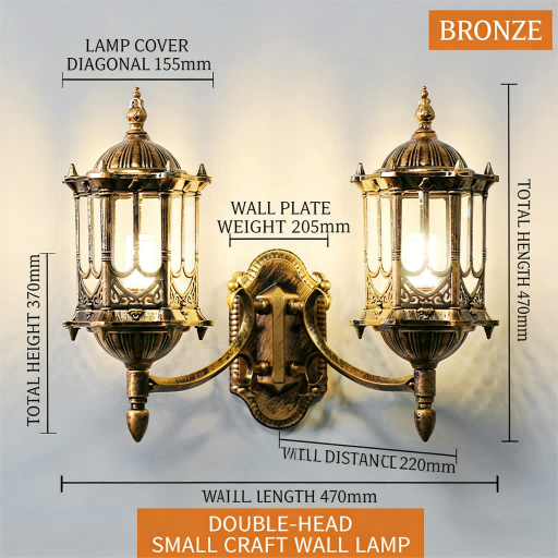 Retro outdoor wall lamp waterproof gate fence light balcony light villa column wall lamp courtyard lighting - Lighting Fixtures | CHEERFUL Kenya image 5 detail view