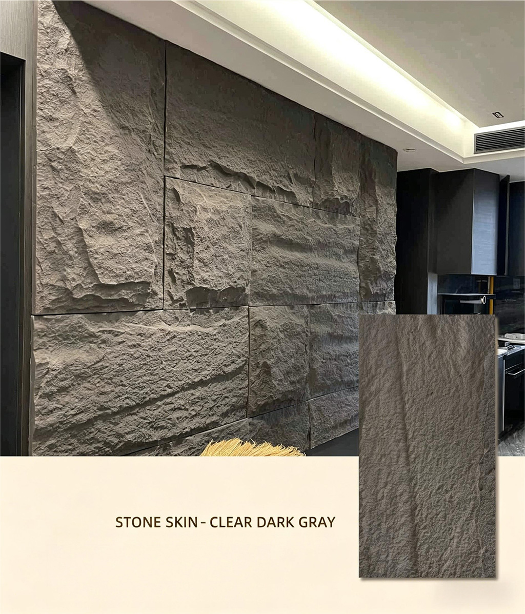 PU stone skin background wall, mushroom stone large board lightweight PU imitation cultural stone exterior wall brick, natural antique brick ultra-thin wall panel - PU Stone | CHEERFUL Kenya image 2 detail view