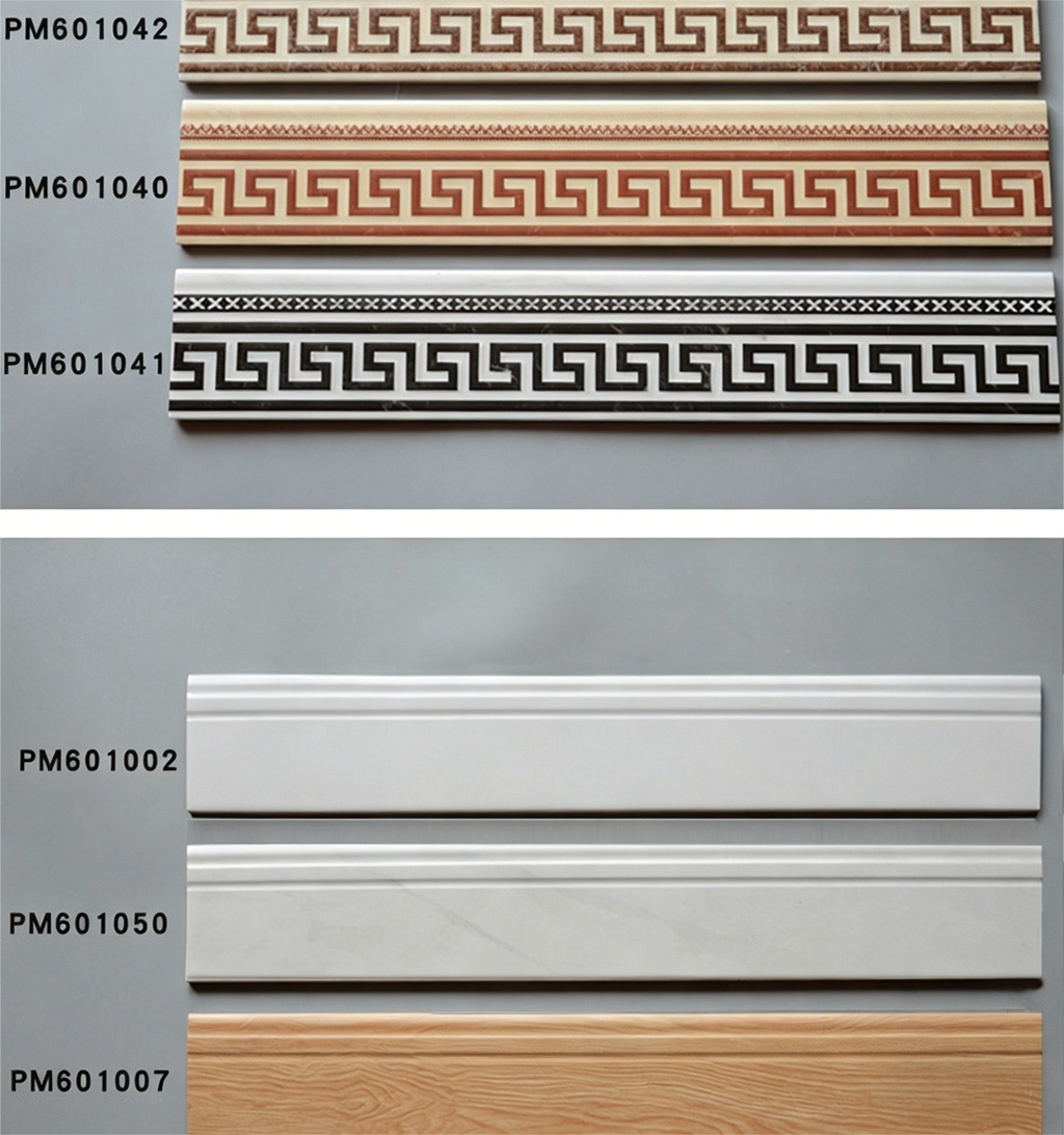 Skirting tiles, antique-style cement floor skirting, corner line, white wainscot - Flooring | CHEERFUL Kenya image 4 detail view