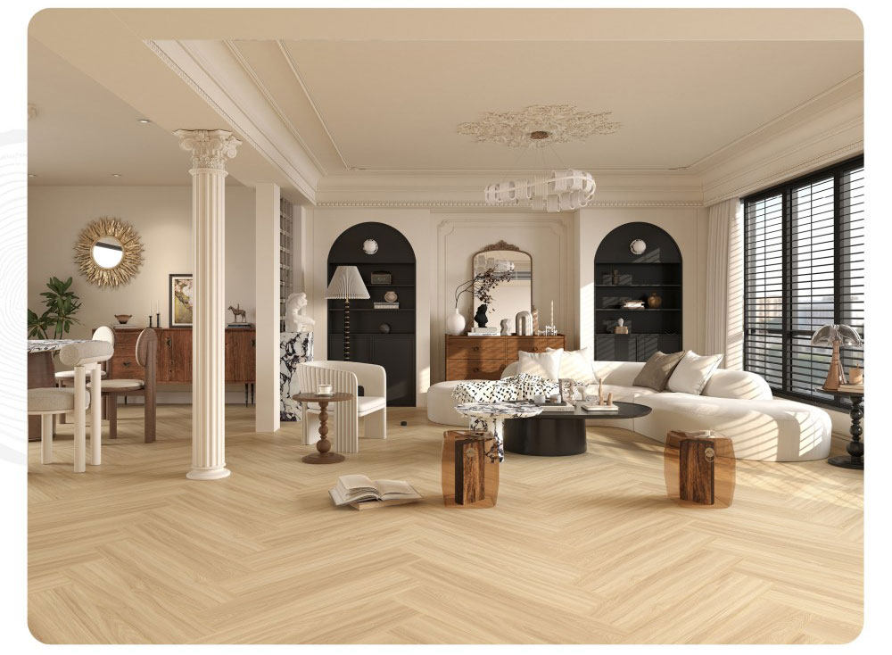 Straight-edge full-ceramic wood grain tiles, imitation solid wood floor tiles, living room anti-slip floor tiles - Flooring | CHEERFUL Kenya image 2 detail view