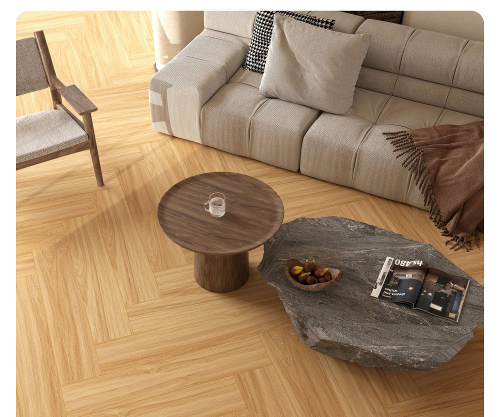 Straight-edge full-ceramic wood grain tiles, imitation solid wood floor tiles, living room anti-slip floor tiles - Flooring | CHEERFUL Kenya image 4 detail view