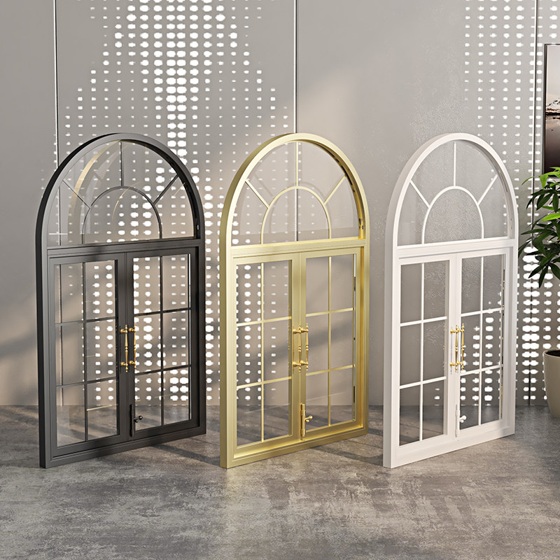 French-style vintage wrought iron casement windows, dining room metal arched floor-to-ceiling windows, study loft skylight glass windows - Door/Window | CHEERFUL Kenya image 3
