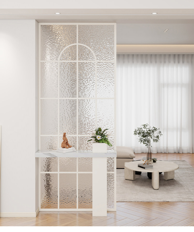 Glass screen, living room decorative entrance, creative simple carbon steel partition screen - Door/Window | CHEERFUL Kenya image 3 detail view