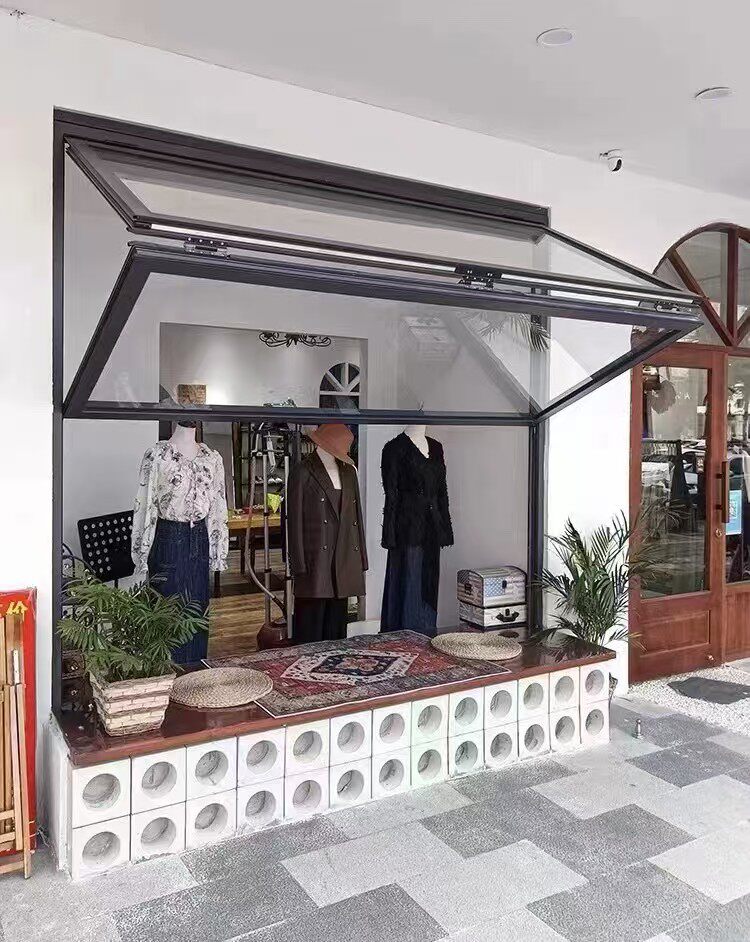 Aluminum alloy folding windows for the coffee shop, lift-up glass windows for the kitchen bar - Door/Window | CHEERFUL Kenya image 2 detail view