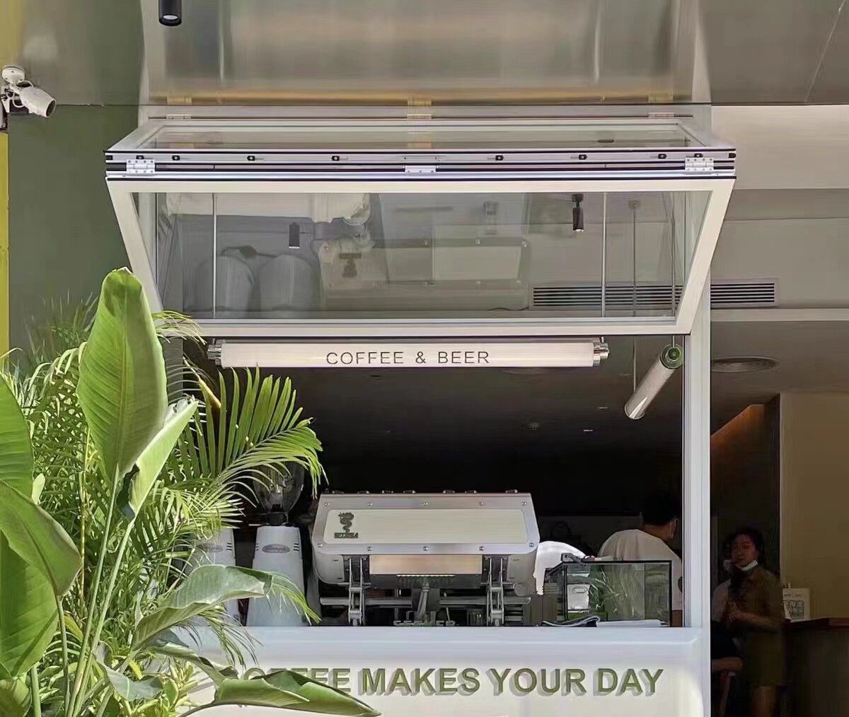 Aluminum alloy folding windows for the coffee shop, lift-up glass windows for the kitchen bar - Door/Window | CHEERFUL Kenya image 5 detail view