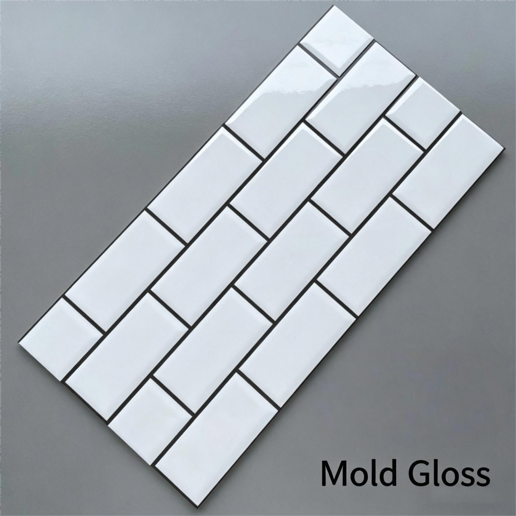 Nordic kitchen and bathroom tiles, checkered wall tiles, cafeteria and dining hall white ceramic tiles - Tile(Small Stone) | CHEERFUL Kenya detail view