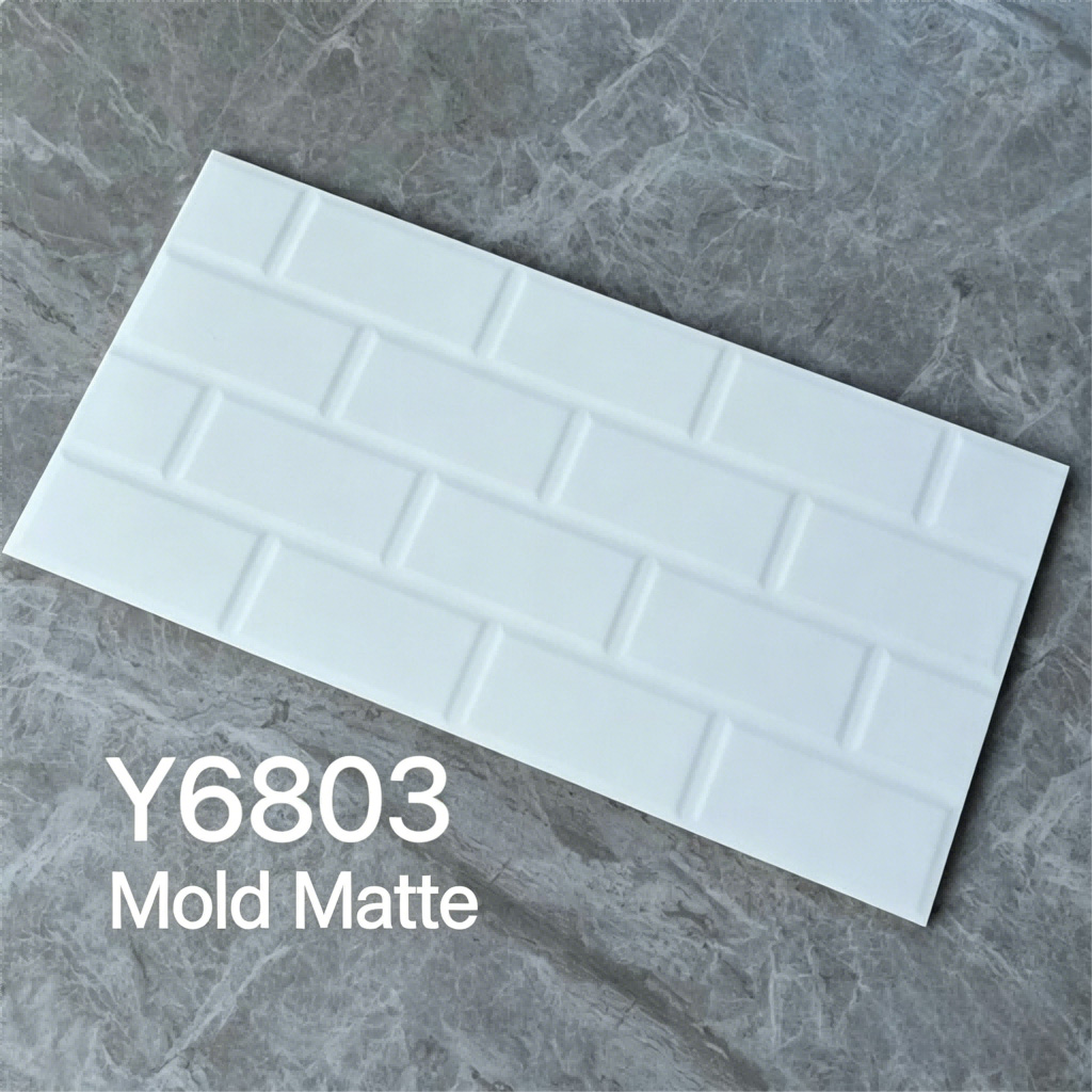 Nordic kitchen and bathroom tiles, checkered wall tiles, cafeteria and dining hall white ceramic tiles - Tile(Small Stone) | CHEERFUL Kenya image 6 detail view