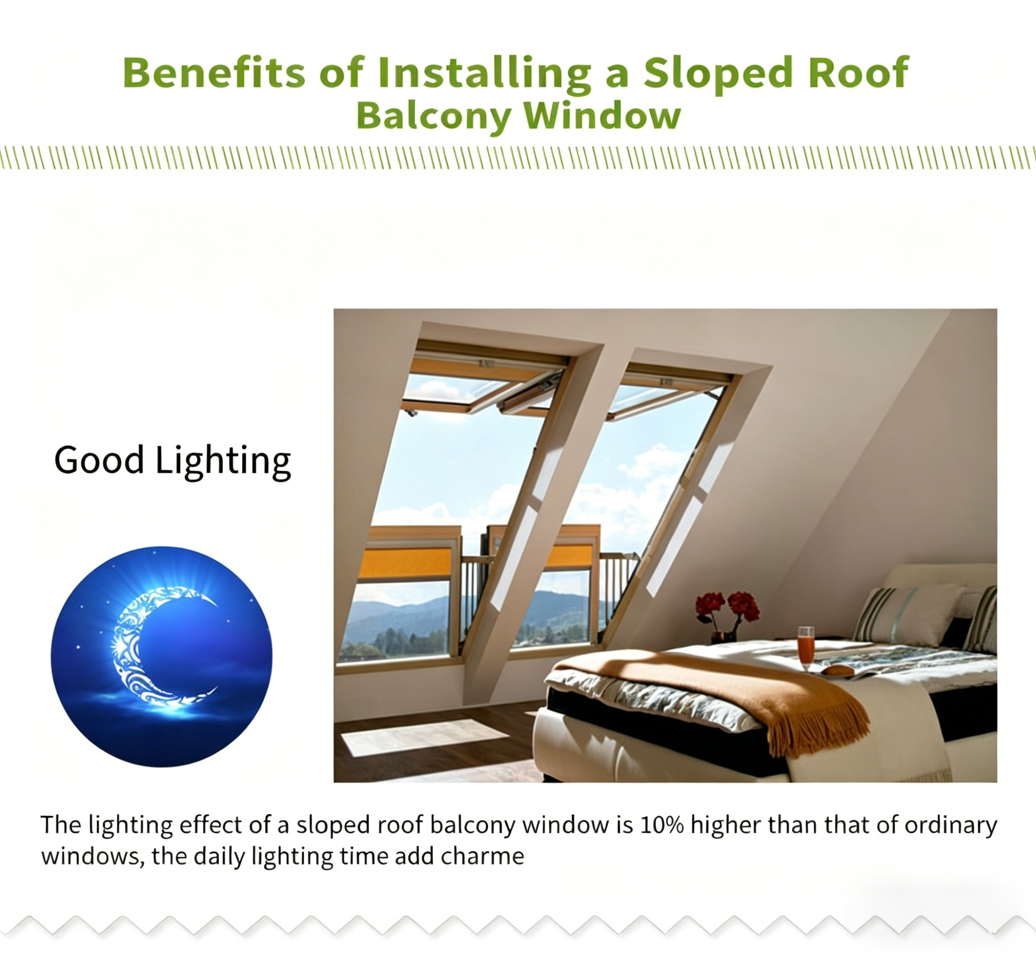 Skylight for daylighting, sloping roof skylight, attic skylight - Technical Innovative Products | CHEERFUL Kenya image 2 detail view