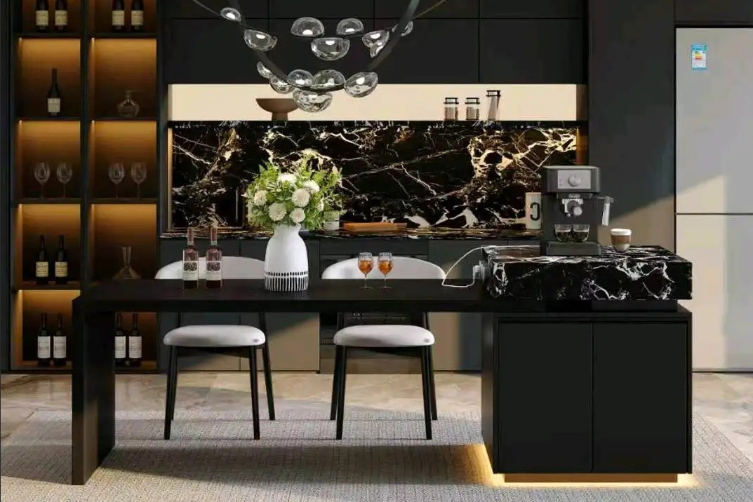 Island Table High-Low Series - Custom Kitchen Cabinets & Countertop | CHEERFUL Kenya image 5