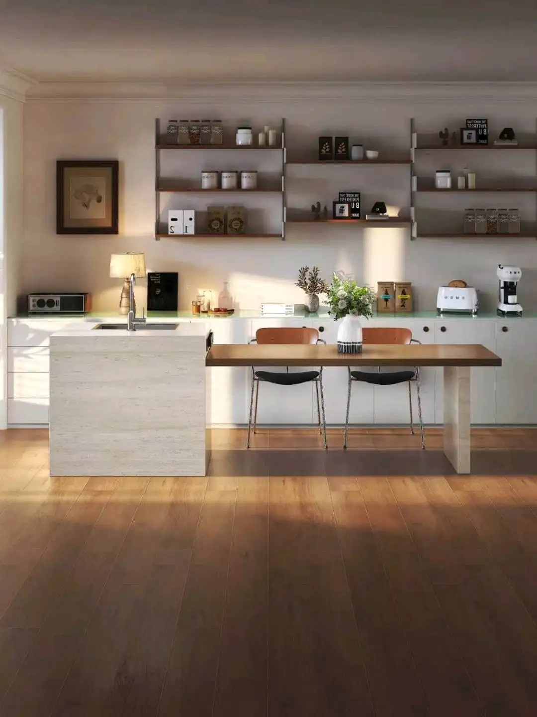 Island Table High-Low Series - Custom Kitchen Cabinets & Countertop | CHEERFUL Kenya image 2 detail view