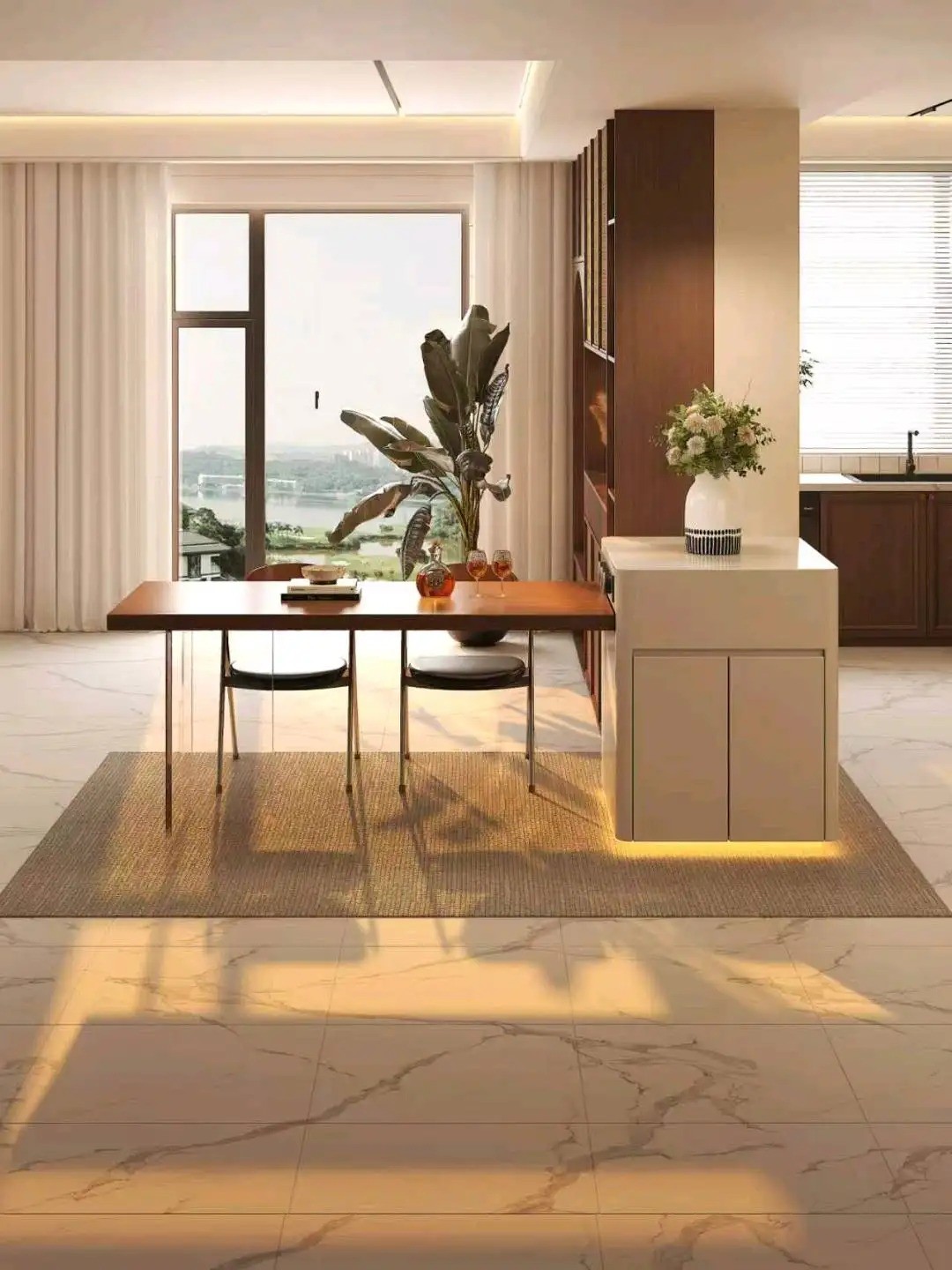 Island Table High-Low Series - Custom Kitchen Cabinets & Countertop | CHEERFUL Kenya image 10 detail view