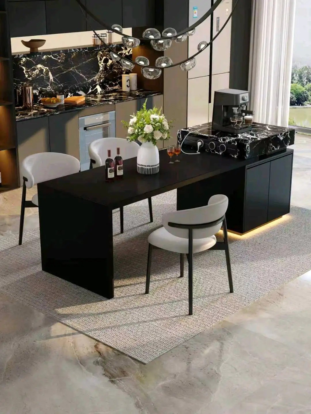 Island Table High-Low Series - Custom Kitchen Cabinets & Countertop | CHEERFUL Kenya image 15 detail view