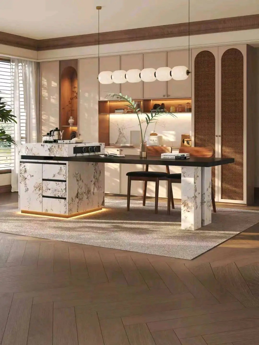 Island Table High-Low Series - Custom Kitchen Cabinets & Countertop | CHEERFUL Kenya image 21 detail view