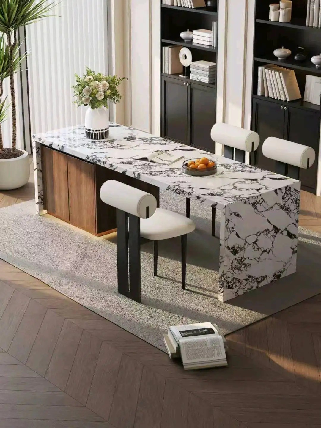 Island Table Flush Series - Custom Kitchen Cabinets & Countertop | CHEERFUL Kenya detail view