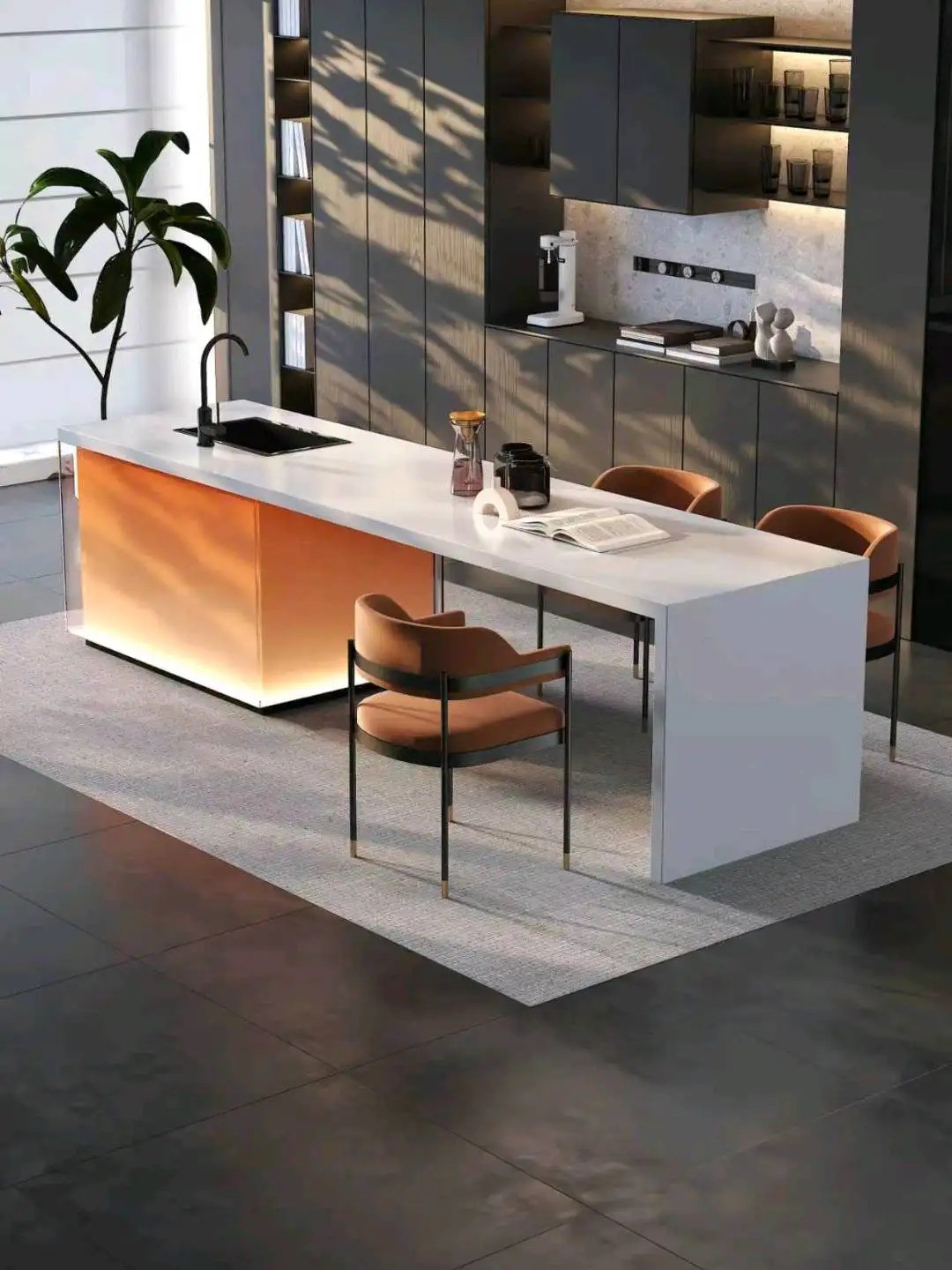 Island Table Flush Series - Custom Kitchen Cabinets & Countertop | CHEERFUL Kenya image 4 detail view