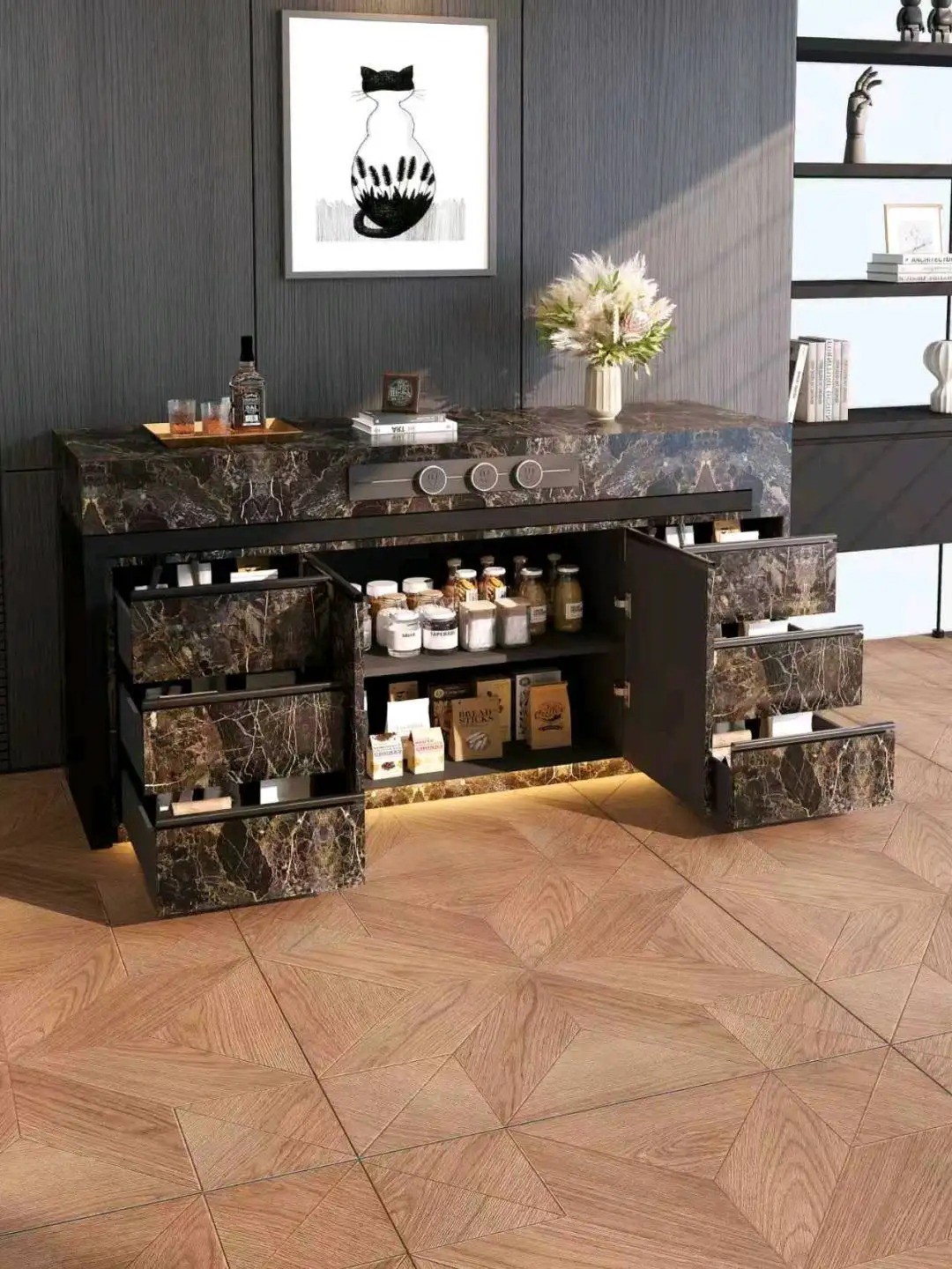 Island folding and telescopic series - Custom Kitchen Cabinets & Countertop | CHEERFUL Kenya image 18 detail view