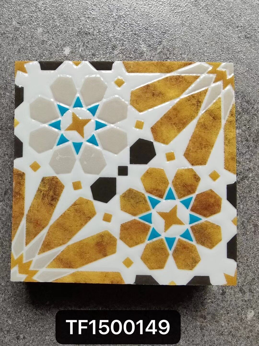 Nordic retro glazed glossy surface art small flower brick 150x150mm - Tile(Small Stone) | CHEERFUL Kenya image 6 detail view