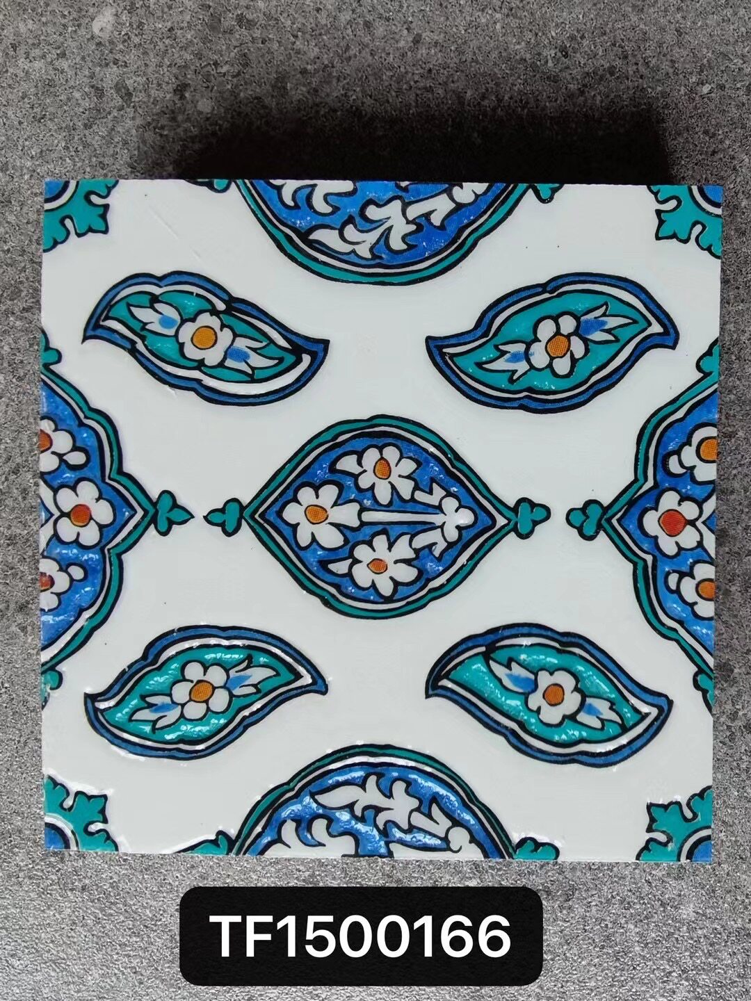 Nordic retro glazed glossy surface art small flower brick 150x150mm - Tile(Small Stone) | CHEERFUL Kenya image 8 detail view