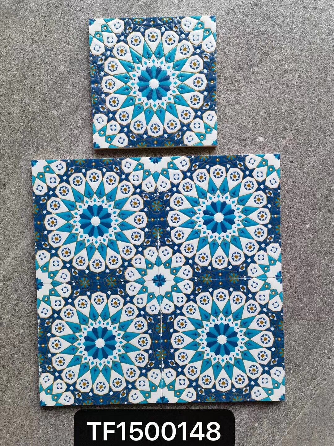 Nordic retro glazed glossy surface art small flower brick 150x150mm - Tile(Small Stone) | CHEERFUL Kenya image 9 detail view