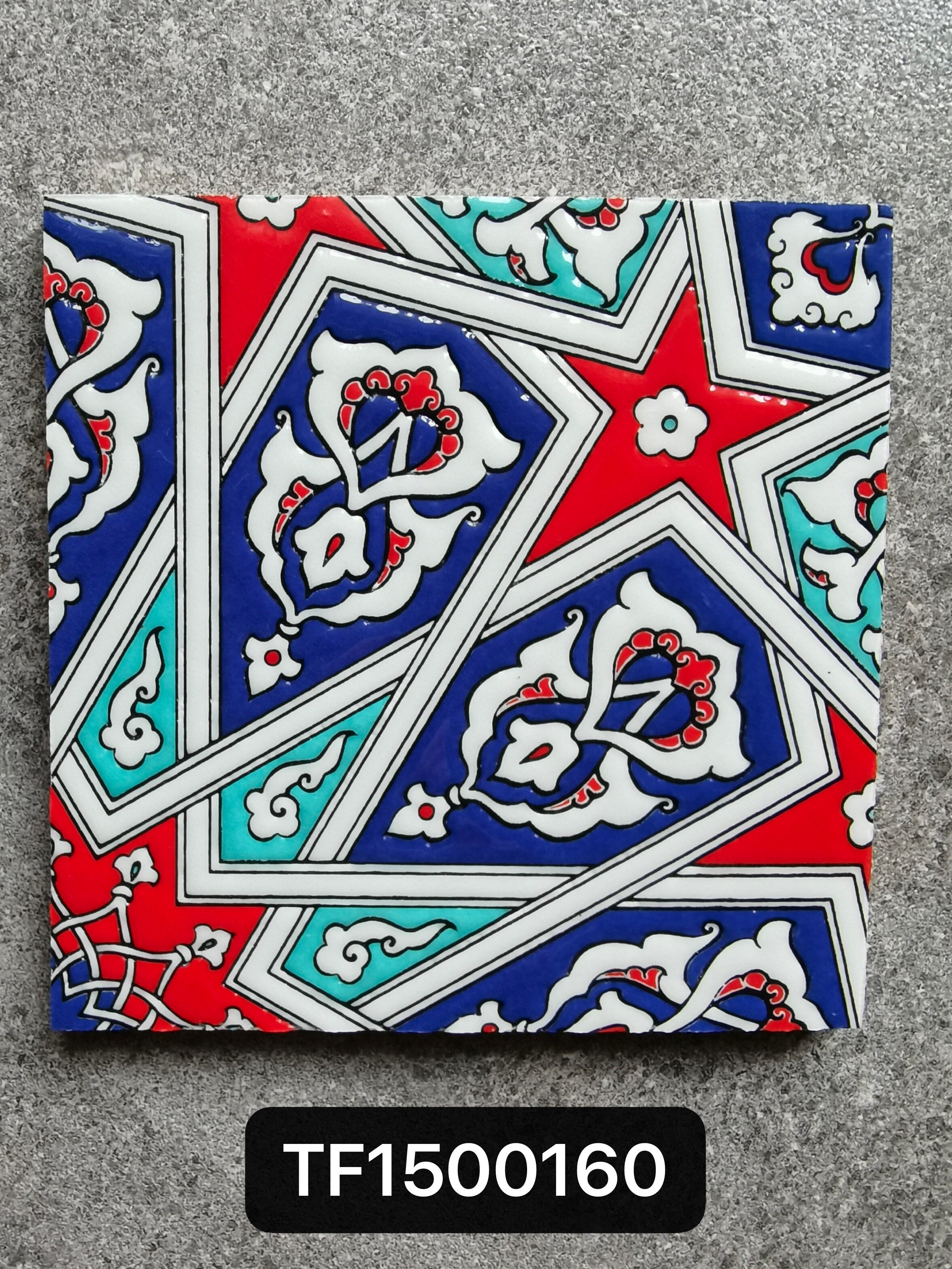 Nordic retro glazed glossy surface art small flower brick 150x150mm - Tile(Small Stone) | CHEERFUL Kenya image 35 detail view