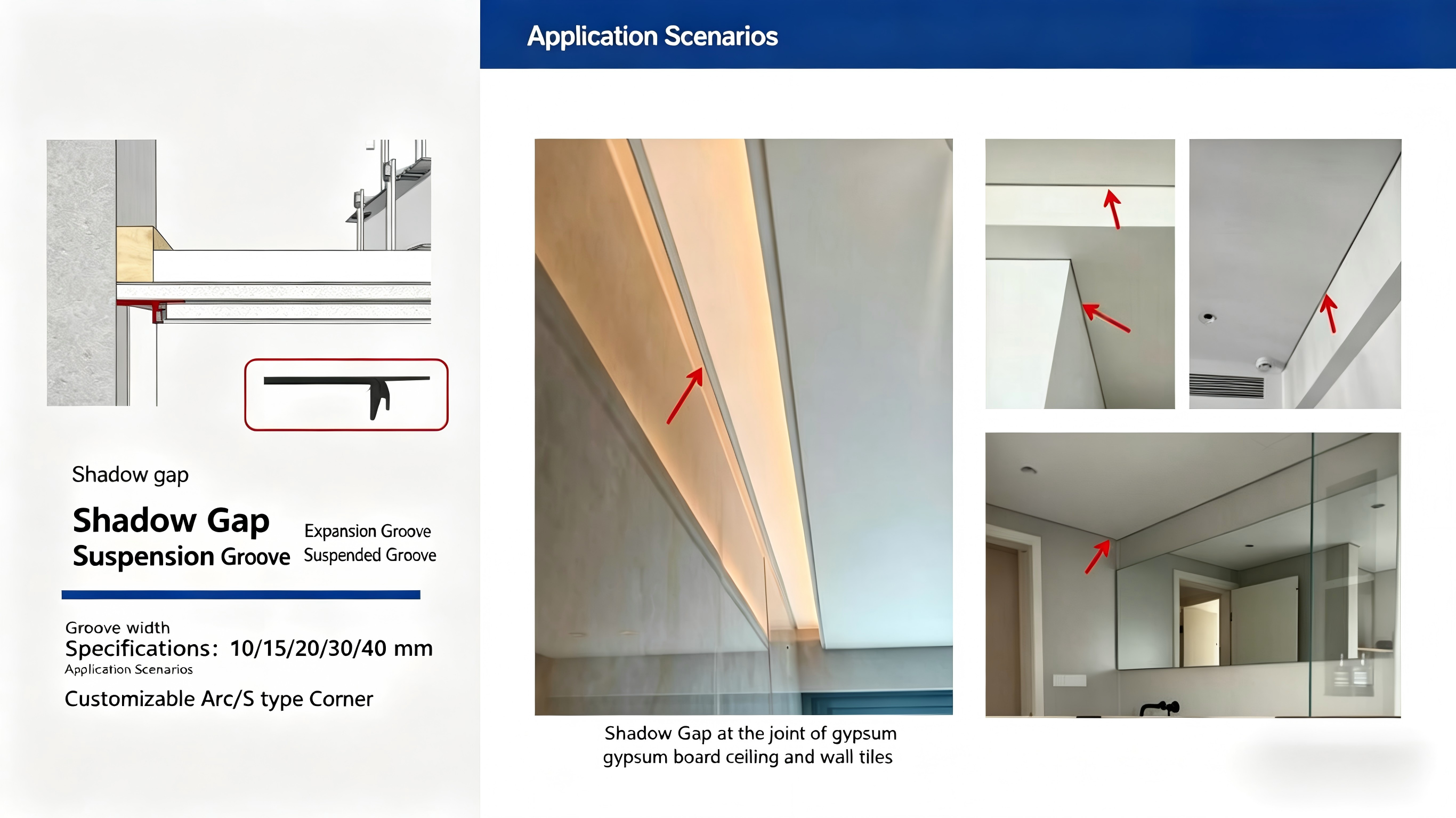 Aluminum profiles and assembly components for gypsum board ceiling, module assembly - Technical Innovative Products | CHEERFUL Kenya image 6 detail view