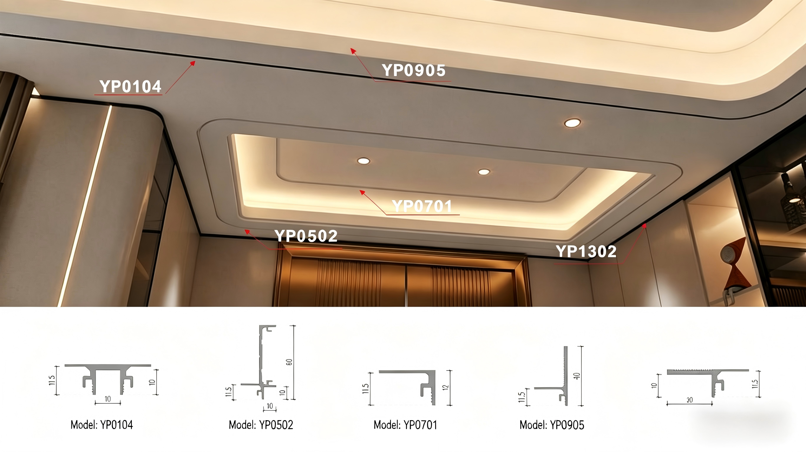 Aluminum profiles and assembly components for gypsum board ceiling, module assembly - Technical Innovative Products | CHEERFUL Kenya image 17 detail view