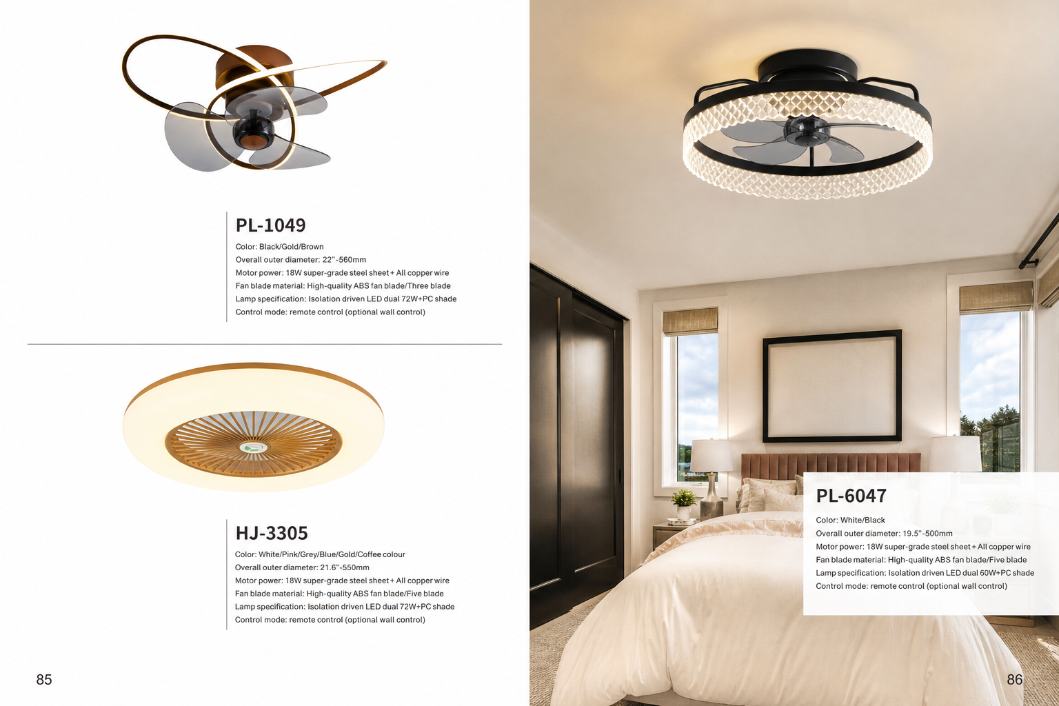 Bedroom Ceiling Fan Light Series - Ceiling Fans | CHEERFUL Kenya image 2 detail view
