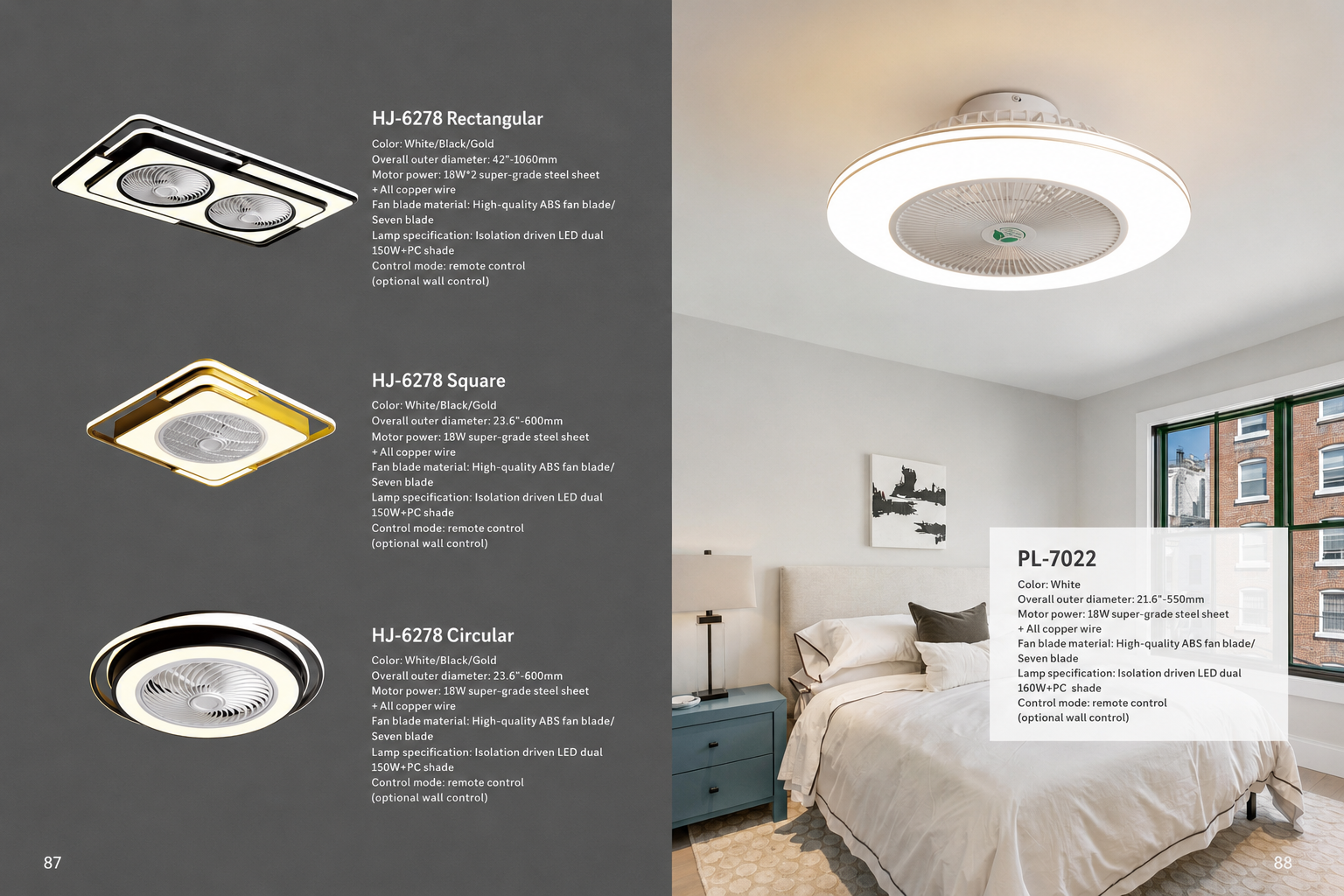 Bedroom Ceiling Fan Light Series - Ceiling Fans | CHEERFUL Kenya image 3 detail view