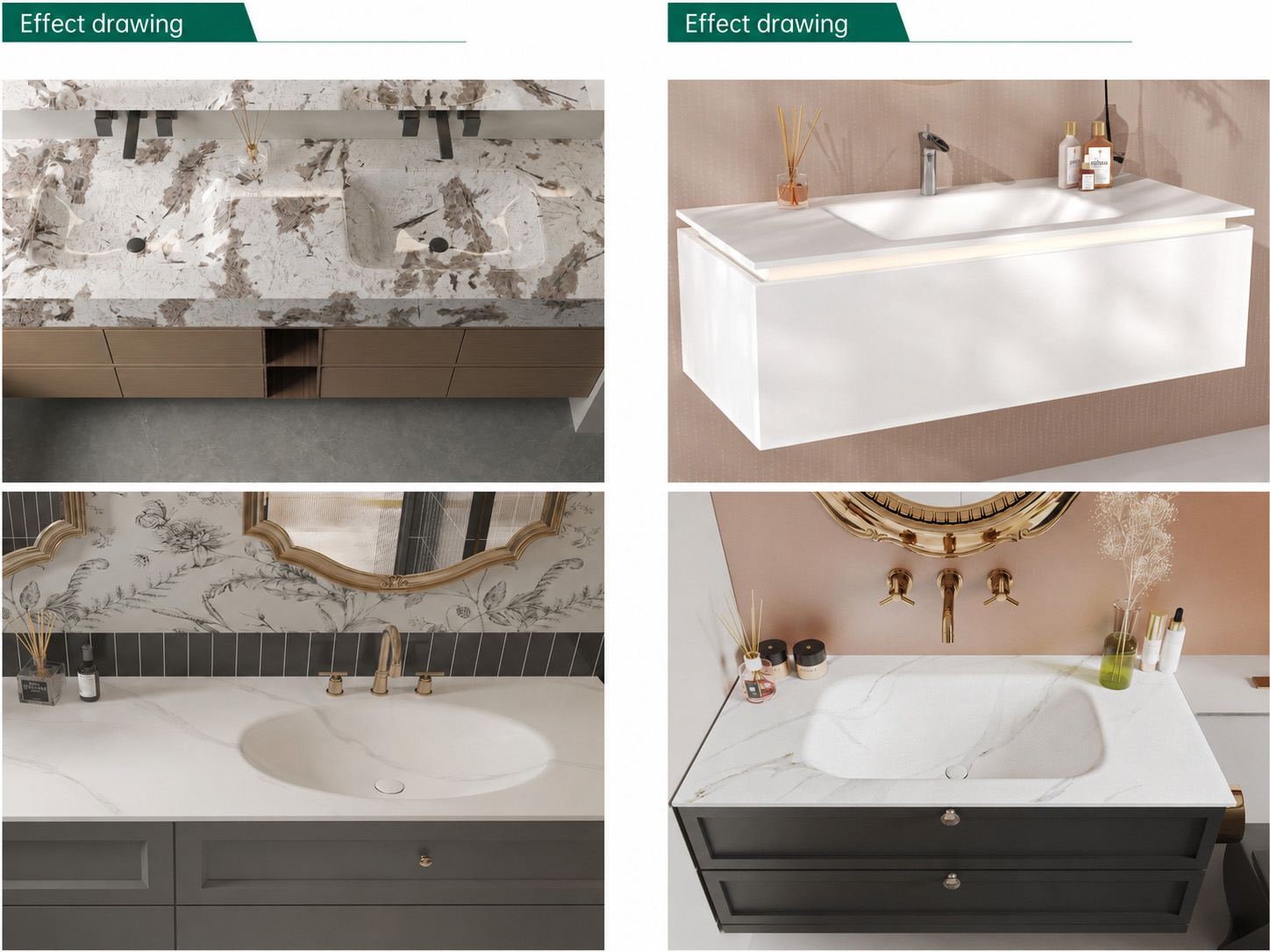 Sintered stone hot-bent integrated washbasin - Sanitary Ware | CHEERFUL Kenya image 2 detail view