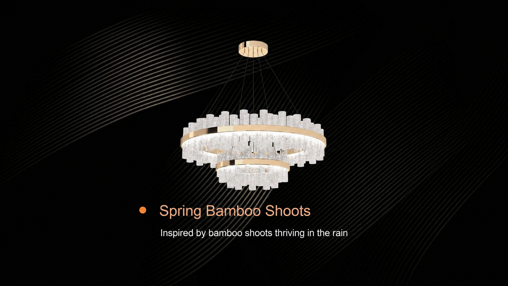 Spring bamboo shoot crystal lamp - Lighting Fixtures | CHEERFUL Kenya detail view